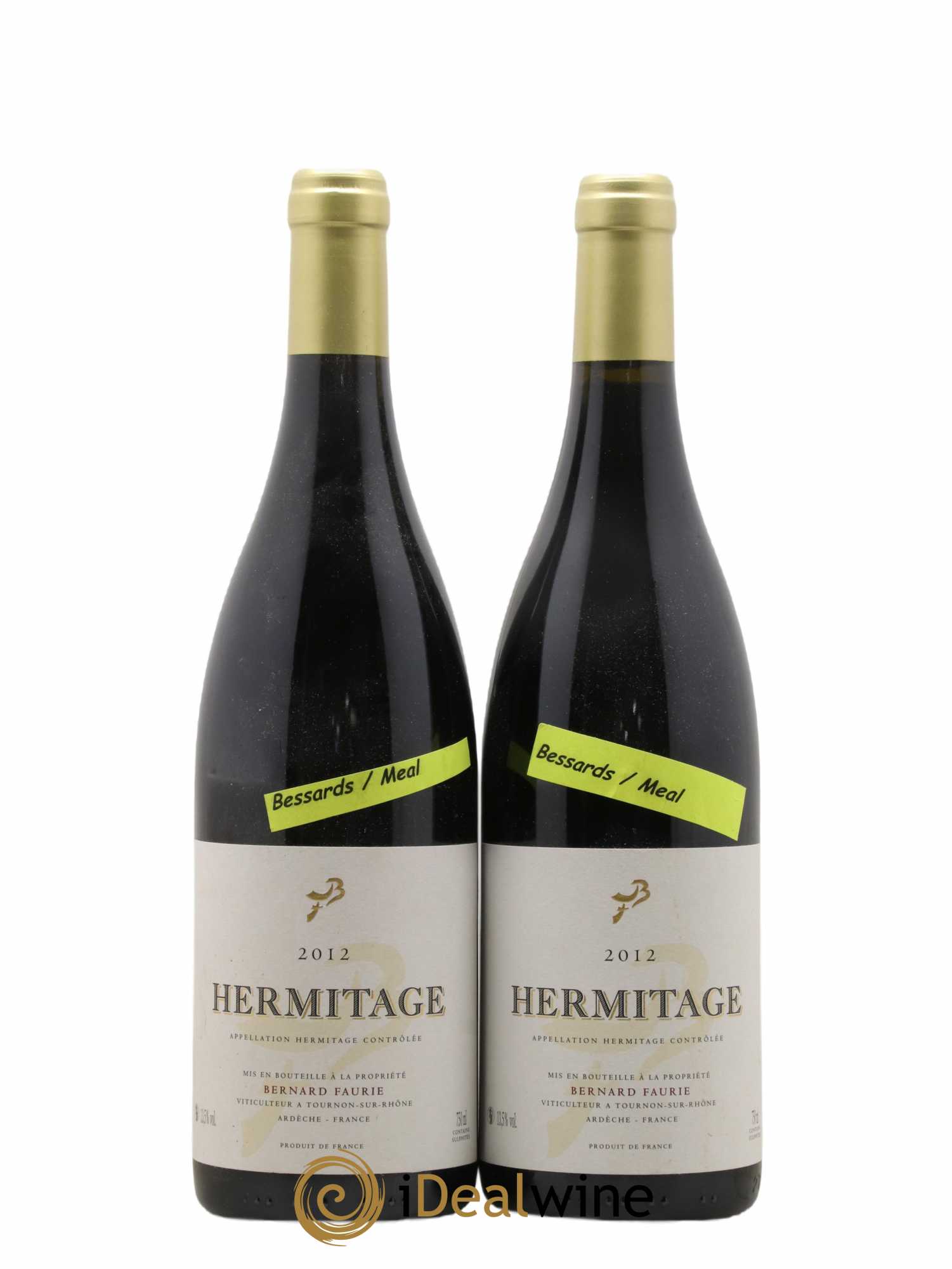 Hermitage Bessards Méal (capsule dorée) Bernard Faurie 2012 - Lot de 2 bouteilles - 0