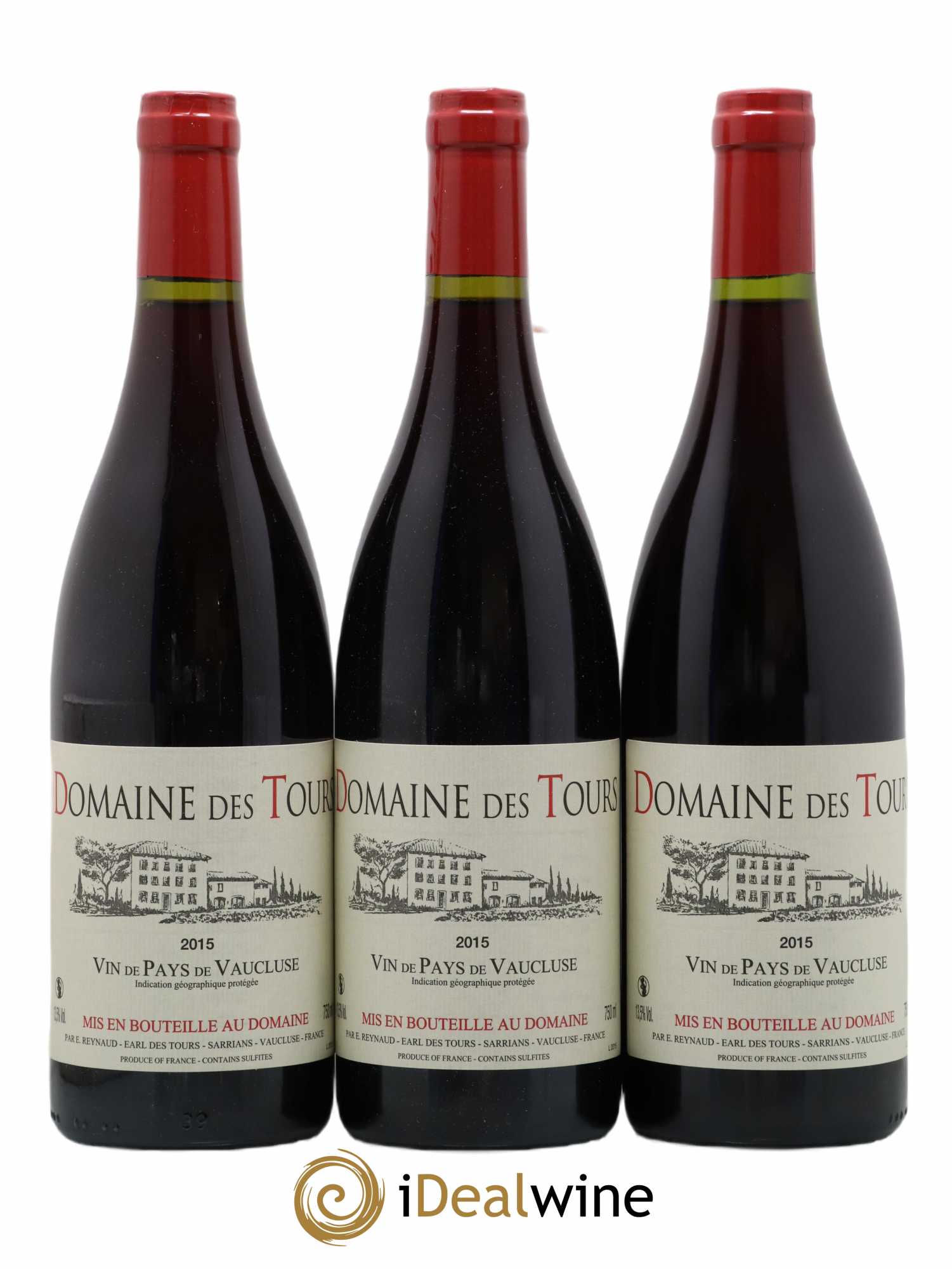 Vaucluse (Vin de Pays de Vaucluse) Domaine des Tours Emmanuel Reynaud 2015 - Lot of 3 bottles - 0