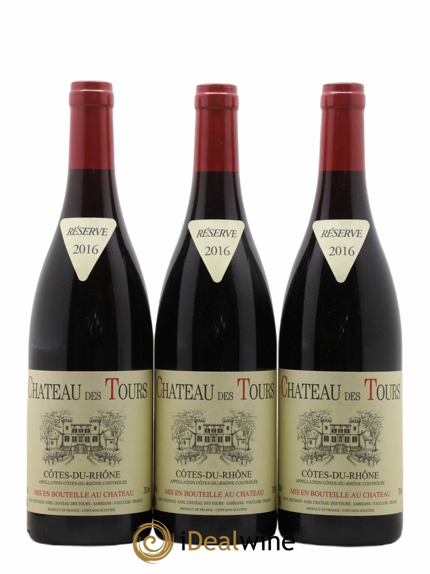 Côtes-du-Rhône Château des Tours Emmanuel Reynaud 2016 - Lot de 3 bouteilles - 0