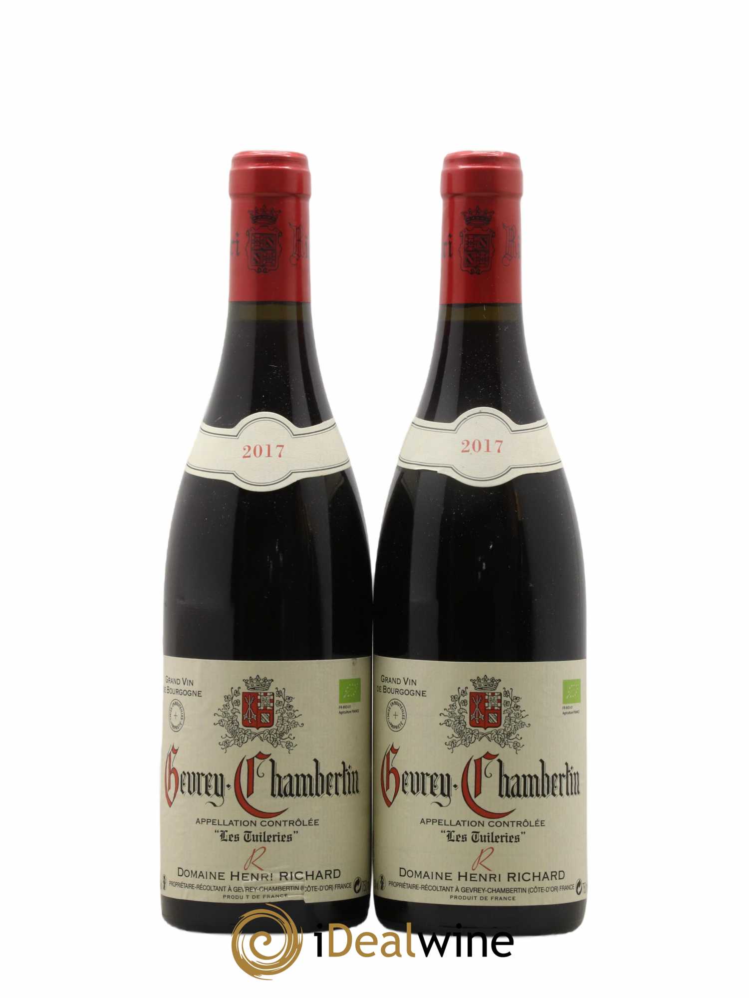 Gevrey-Chambertin Les Tuileries Domaine Henri Richard 2017 - Lot de 2 bouteilles - 0