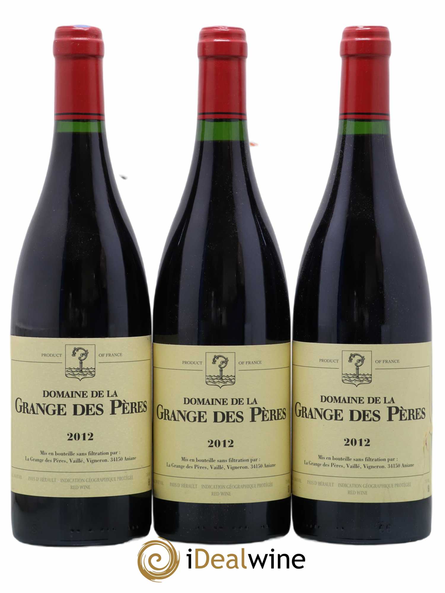 Pays d'Hérault Grange des Pères Laurent Vaillé 2012 - Lot de 3 bouteilles - 0