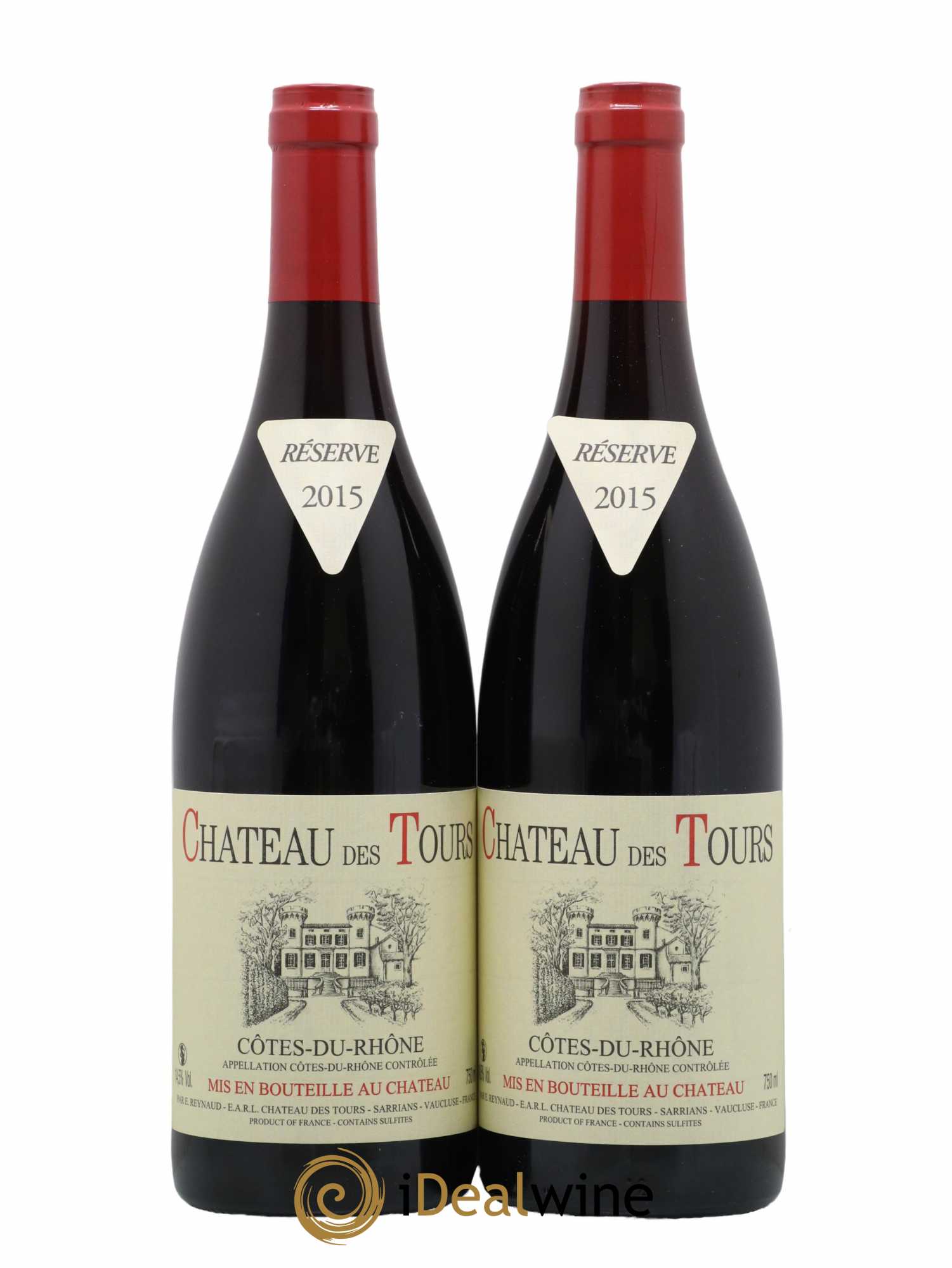Côtes-du-Rhône Château des Tours Emmanuel Reynaud 2015 - Lot de 2 bouteilles - 0