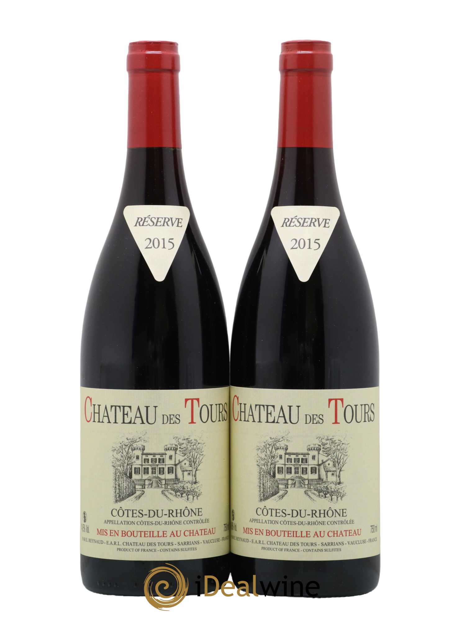 Côtes-du-Rhône Château des Tours Emmanuel Reynaud 2015 - Lot de 2 bouteilles - 0