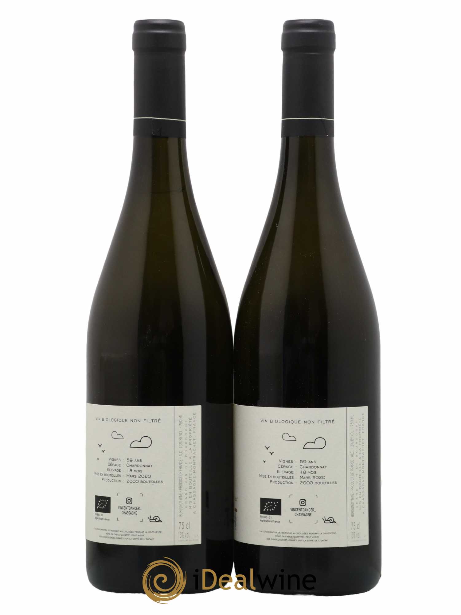 Meursault Les Grands Charrons Vincent Dancer 2018 - Lot de 2 bouteilles - 1