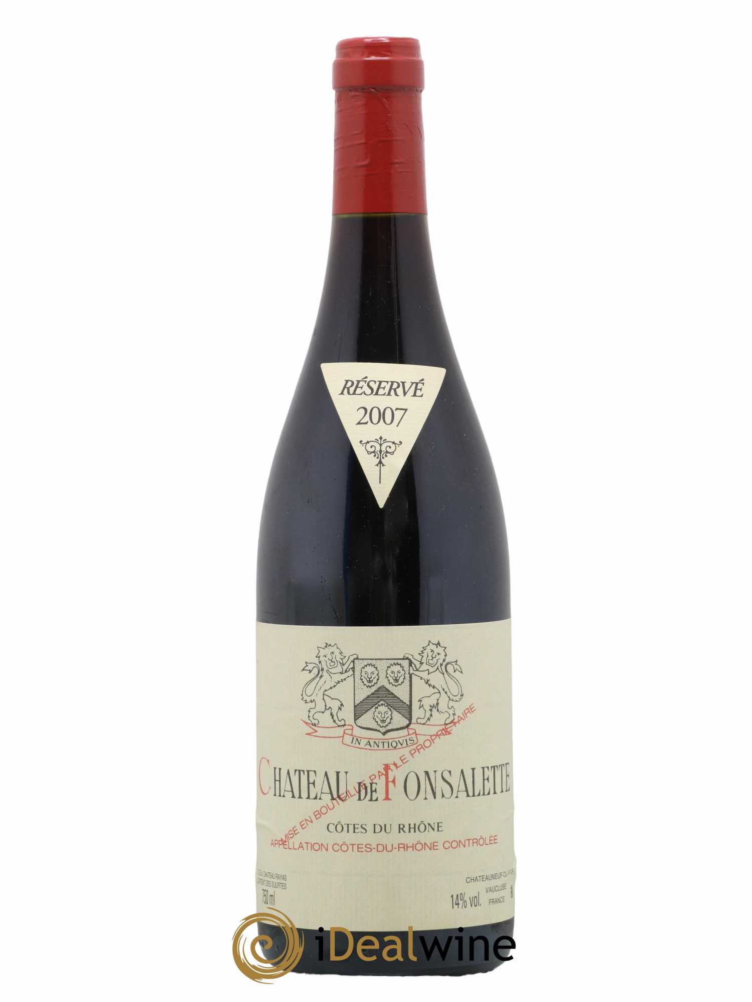 Côtes-du-Rhône Château de Fonsalette Emmanuel Reynaud 2007 - Lot de 1 bouteille - 0