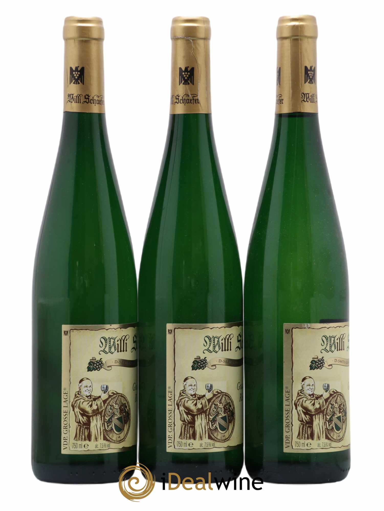 Allemagne Mosel-Saar Riesling Graacher Domprobst Spatlese Grosse Lage Willi Schaeffer 2012 - Lot de 3 bouteilles - 1