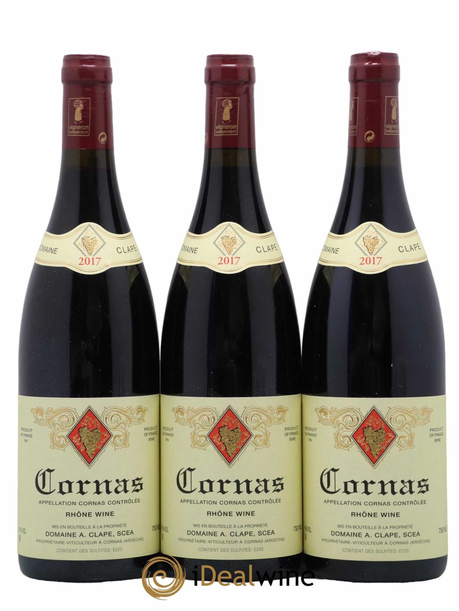 Cornas Auguste Clape 2017 - Lot of 3 bottles - 0