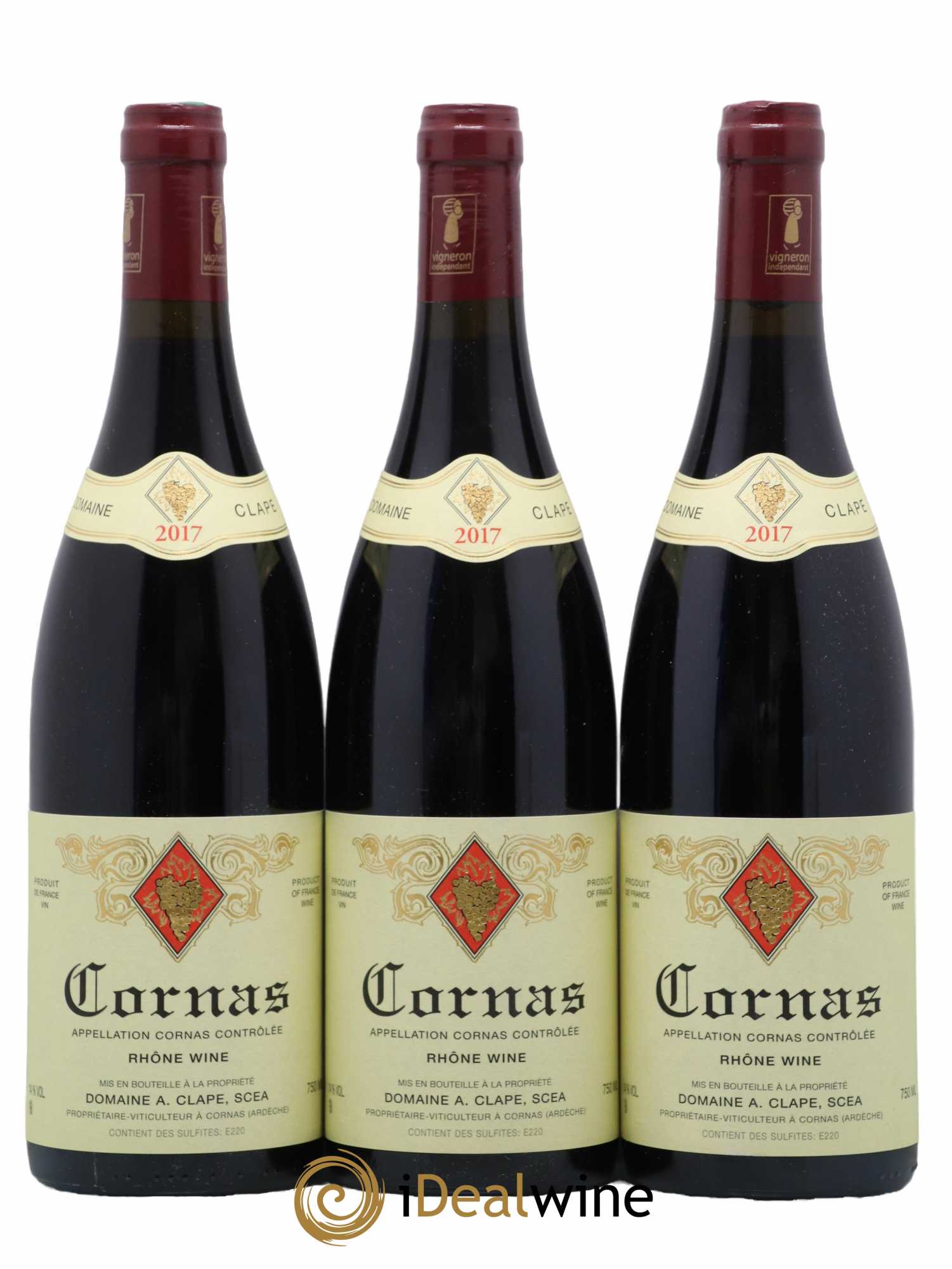 Cornas Auguste Clape 2017 - Lot of 3 bottles - 0