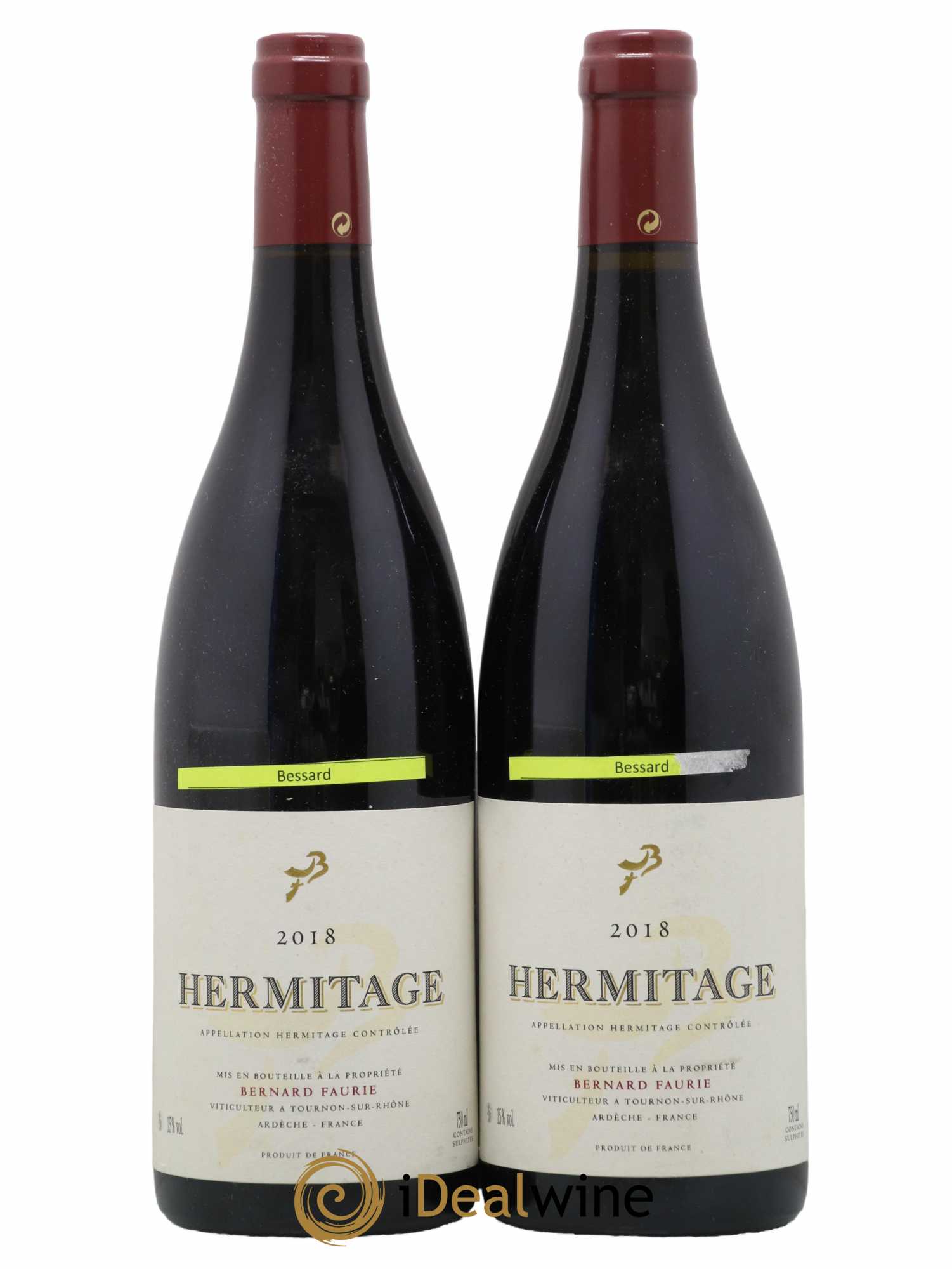Hermitage Les Bessards (capsule rouge) Bernard Faurie 2018 - Lot de 2 bouteilles - 0