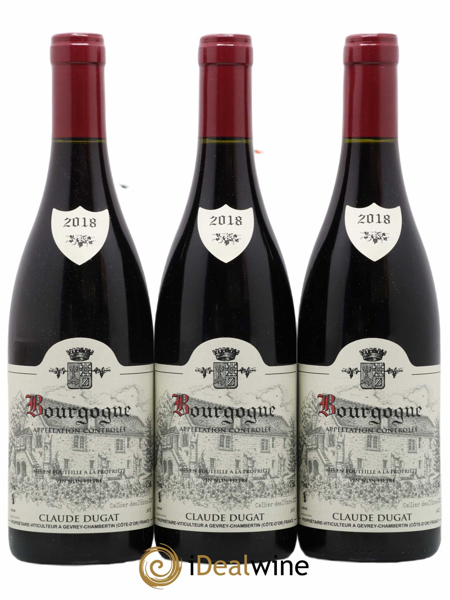 Bourgogne Claude Dugat 2018 - Lot de 3 bouteilles - 0