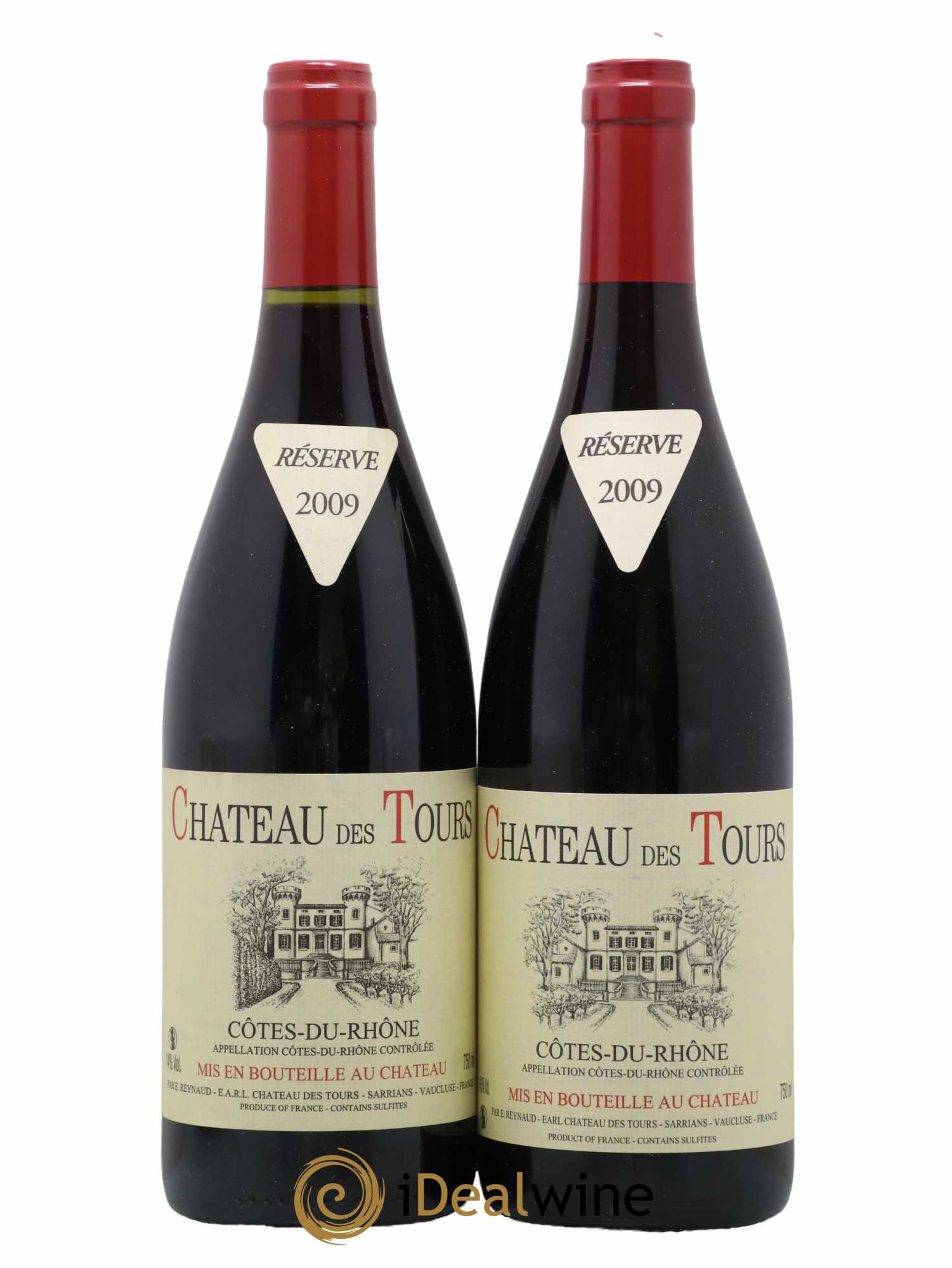 Côtes-du-Rhône Château des Tours Emmanuel Reynaud 2009 - Lot de 2 bouteilles - 0