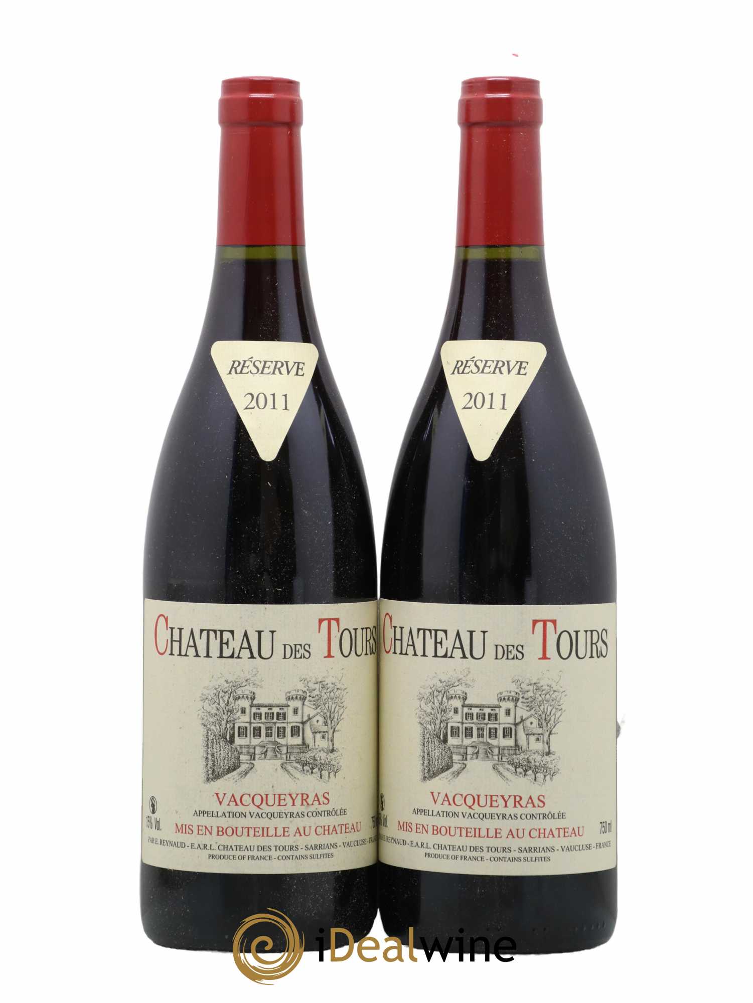 Vacqueyras Château des Tours Emmanuel Reynaud 2011 - Lot de 2 bouteilles - 0