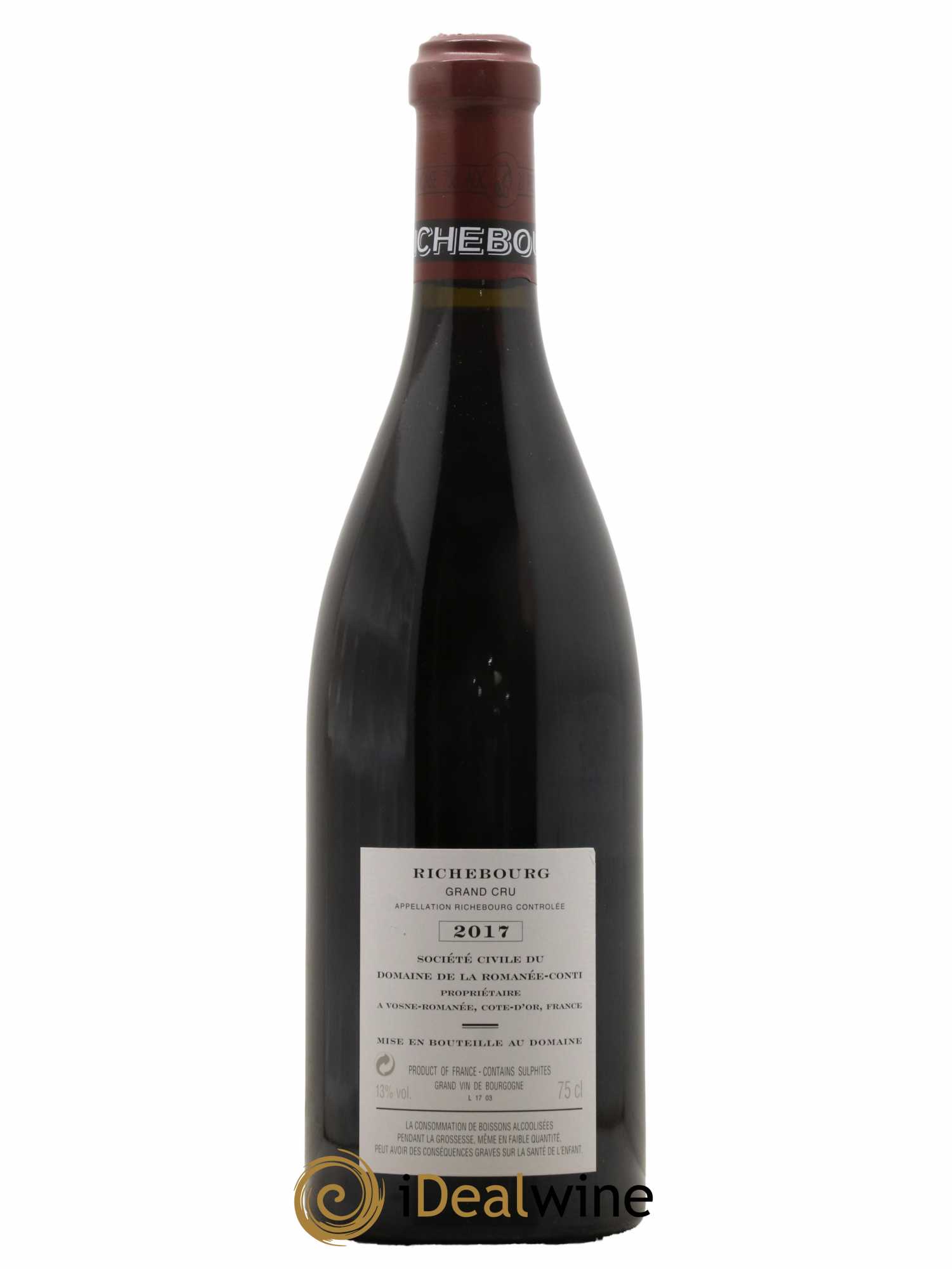 Richebourg Grand Cru Domaine de la Romanée-Conti 2017 - Lot de 1 bouteille - 1