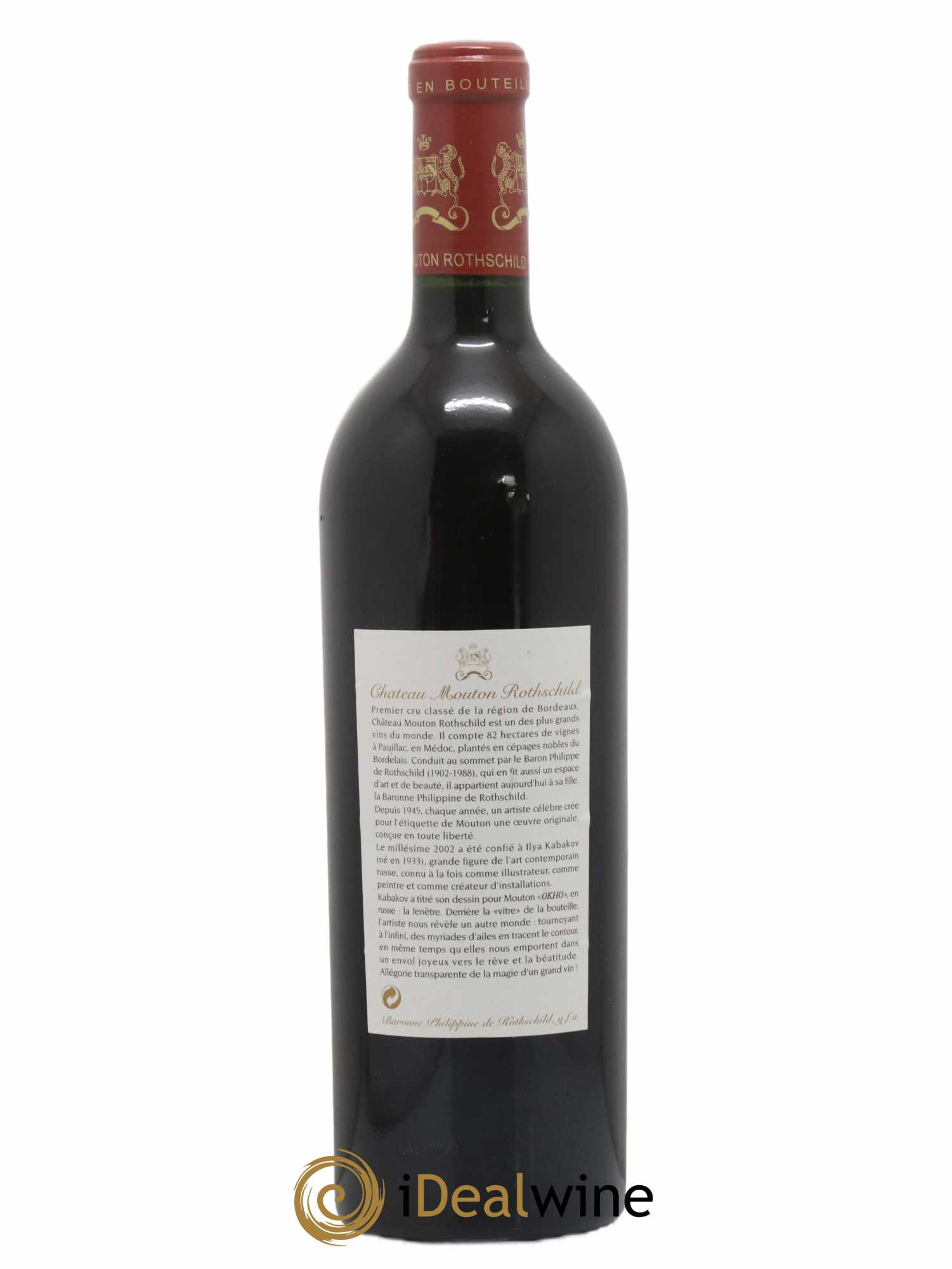 Château Mouton Rothschild 1er Grand Cru Classé 2002 - Lot de 1 bouteille - 1