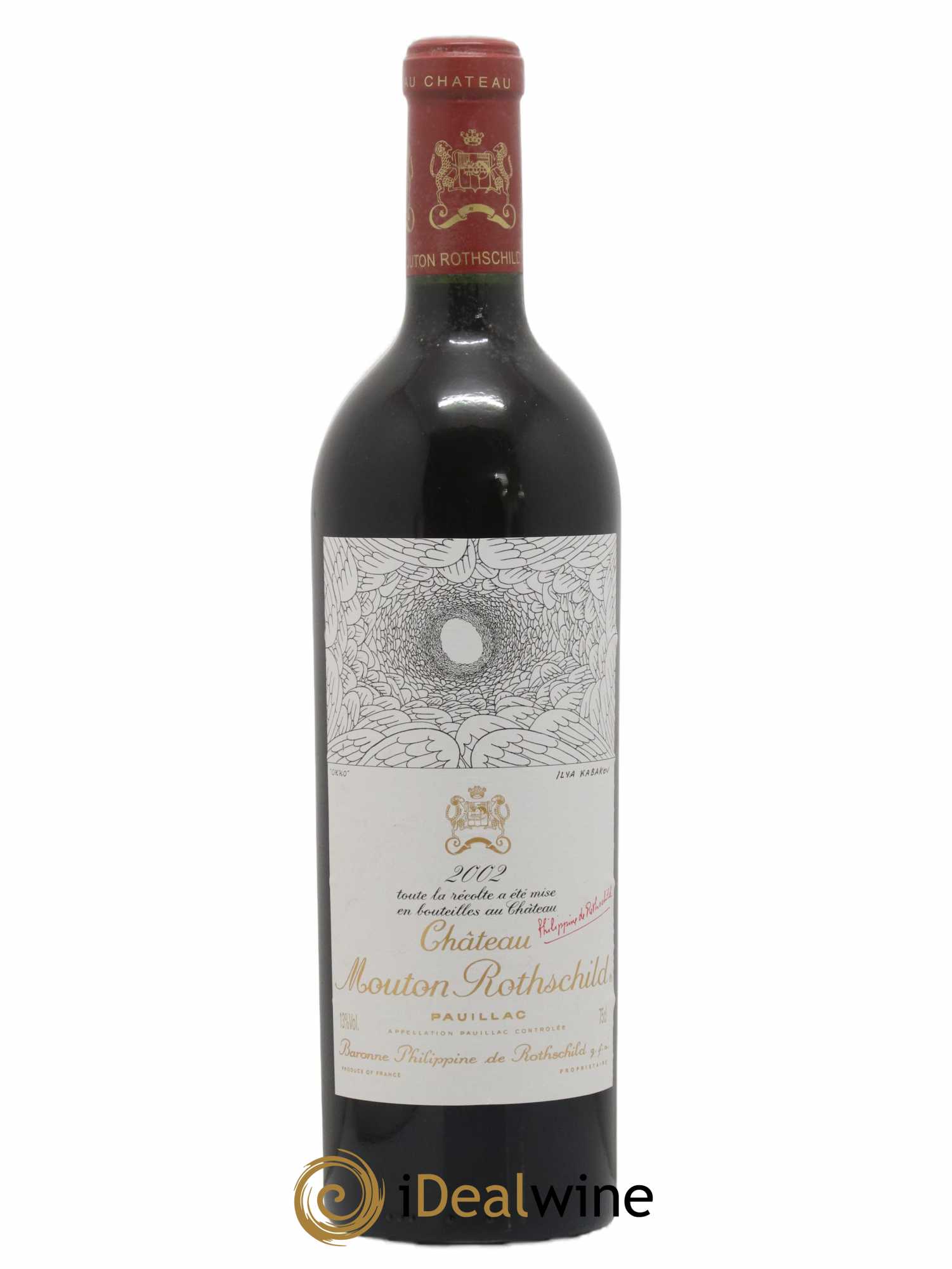 Château Mouton Rothschild 1er Grand Cru Classé 2002 - Lot de 1 bouteille - 0