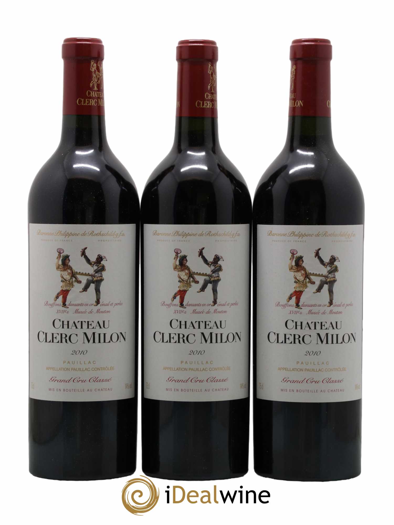 Château Clerc Milon 5ème Grand Cru Classé 2010 - Lot de 3 bouteilles - 0