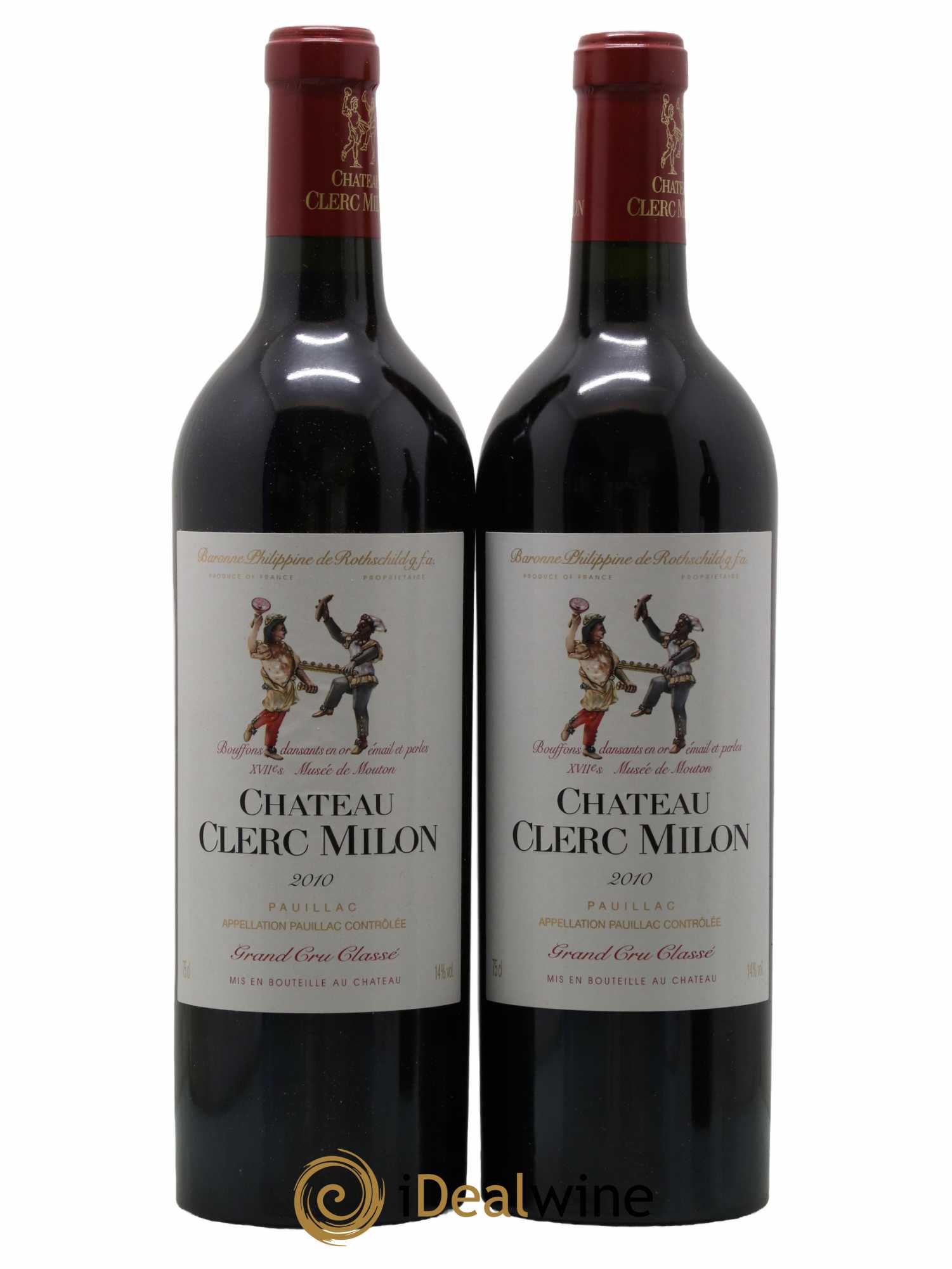 Château Clerc Milon 5ème Grand Cru Classé 2010 - Lot de 2 bouteilles - 0