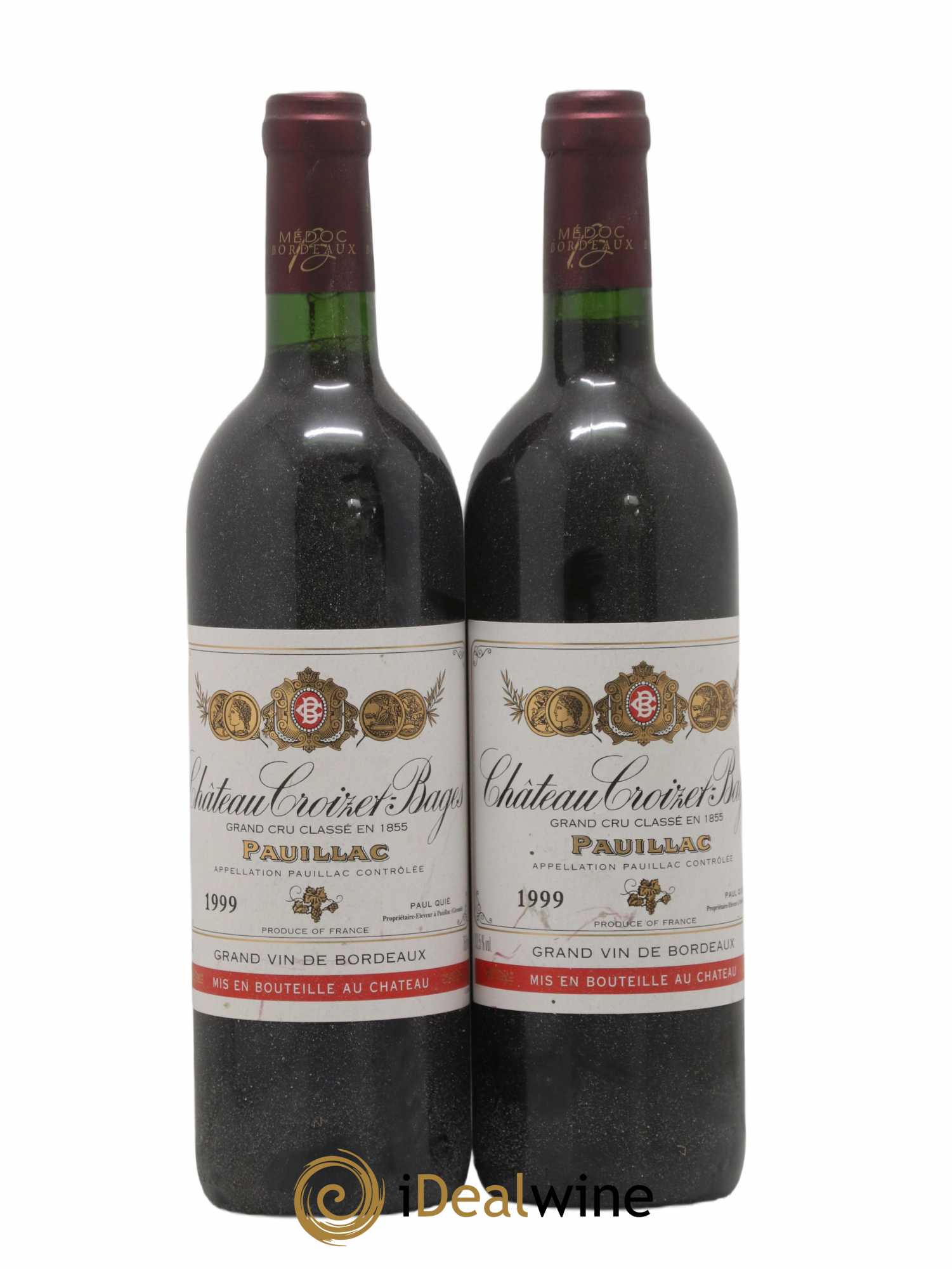 Château Croizet Bages 5ème Grand Cru Classé 1999 - Lot de 2 bouteilles - 0