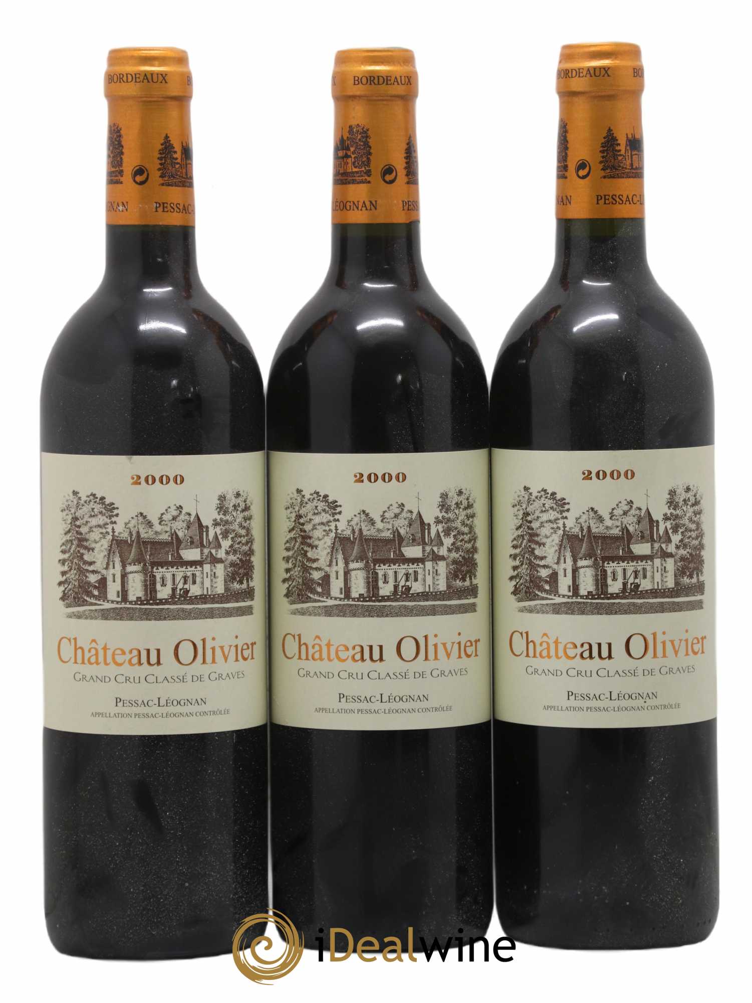 Château Olivier Cru Classé de Graves 2000 - Lot of 3 bottles - 0