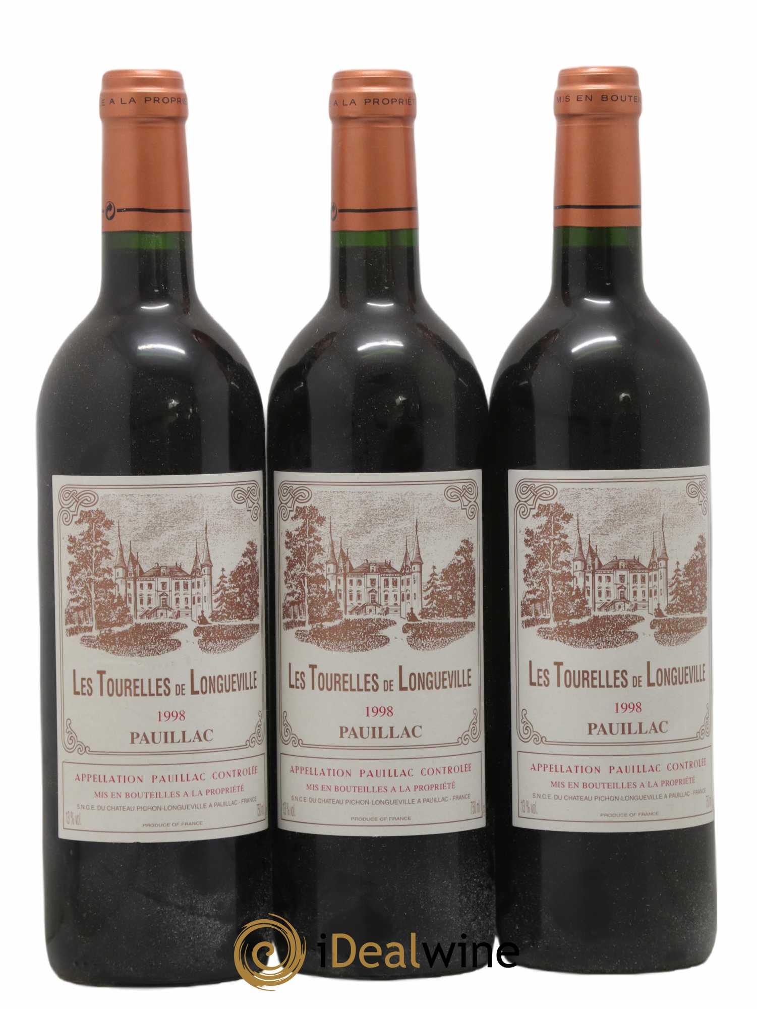 Les Tourelles de Longueville Second Vin 1998 - Lot de 3 bouteilles - 0