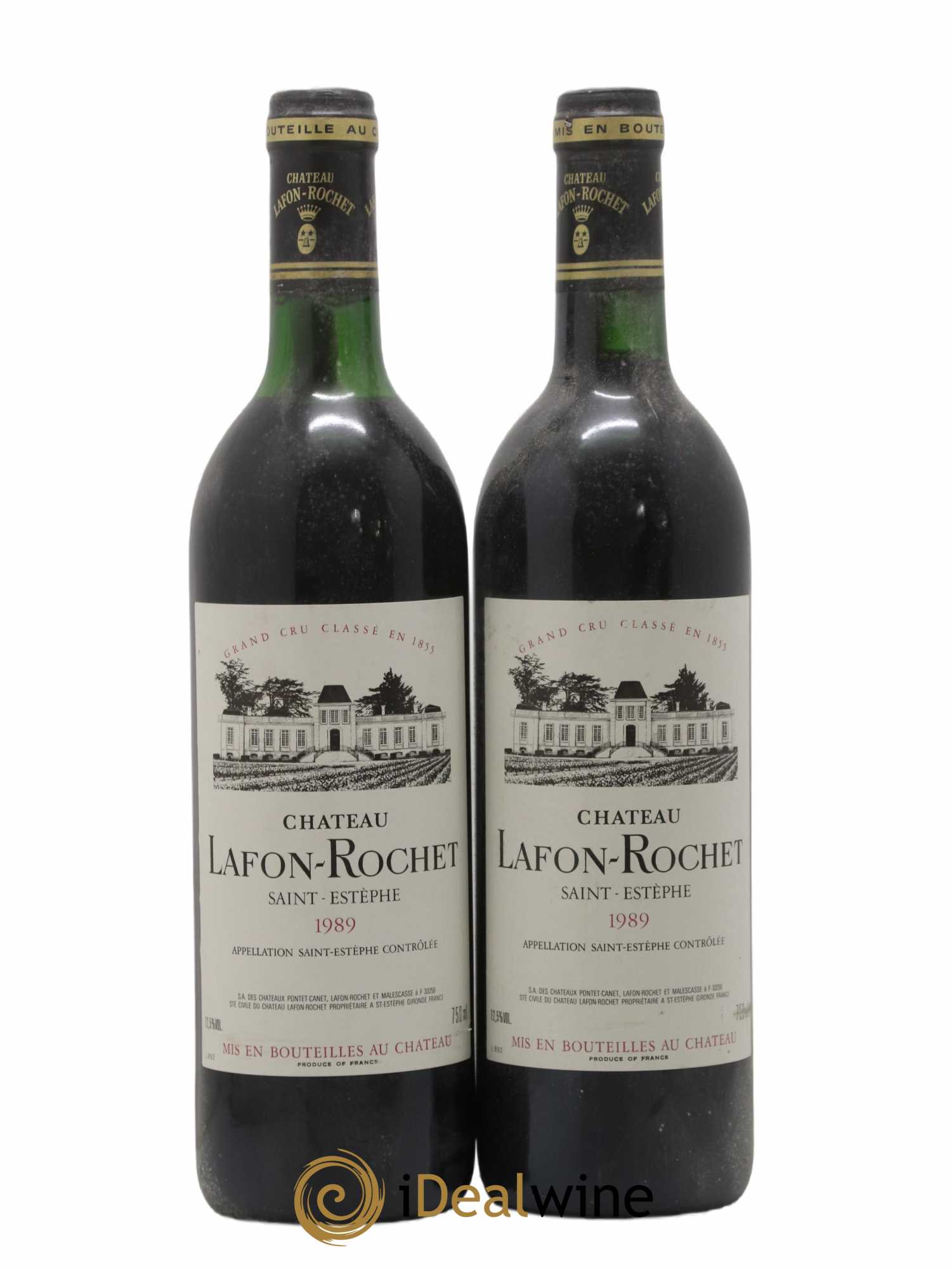 Château Lafon Rochet 4ème Grand Cru Classé 1989 - Lot de 2 bouteilles - 0