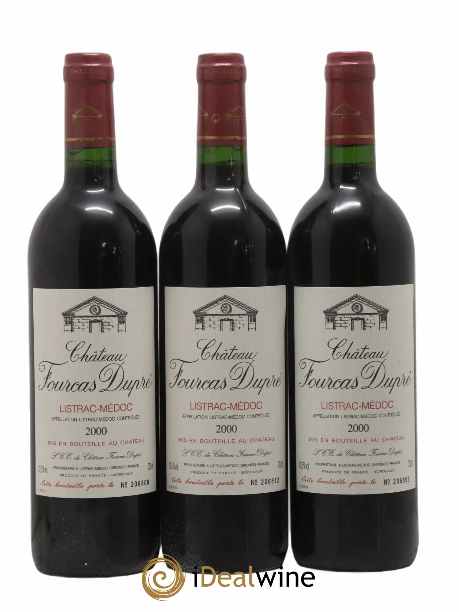 Château Fourcas Dupré 2000 - Lot de 3 bouteilles - 0