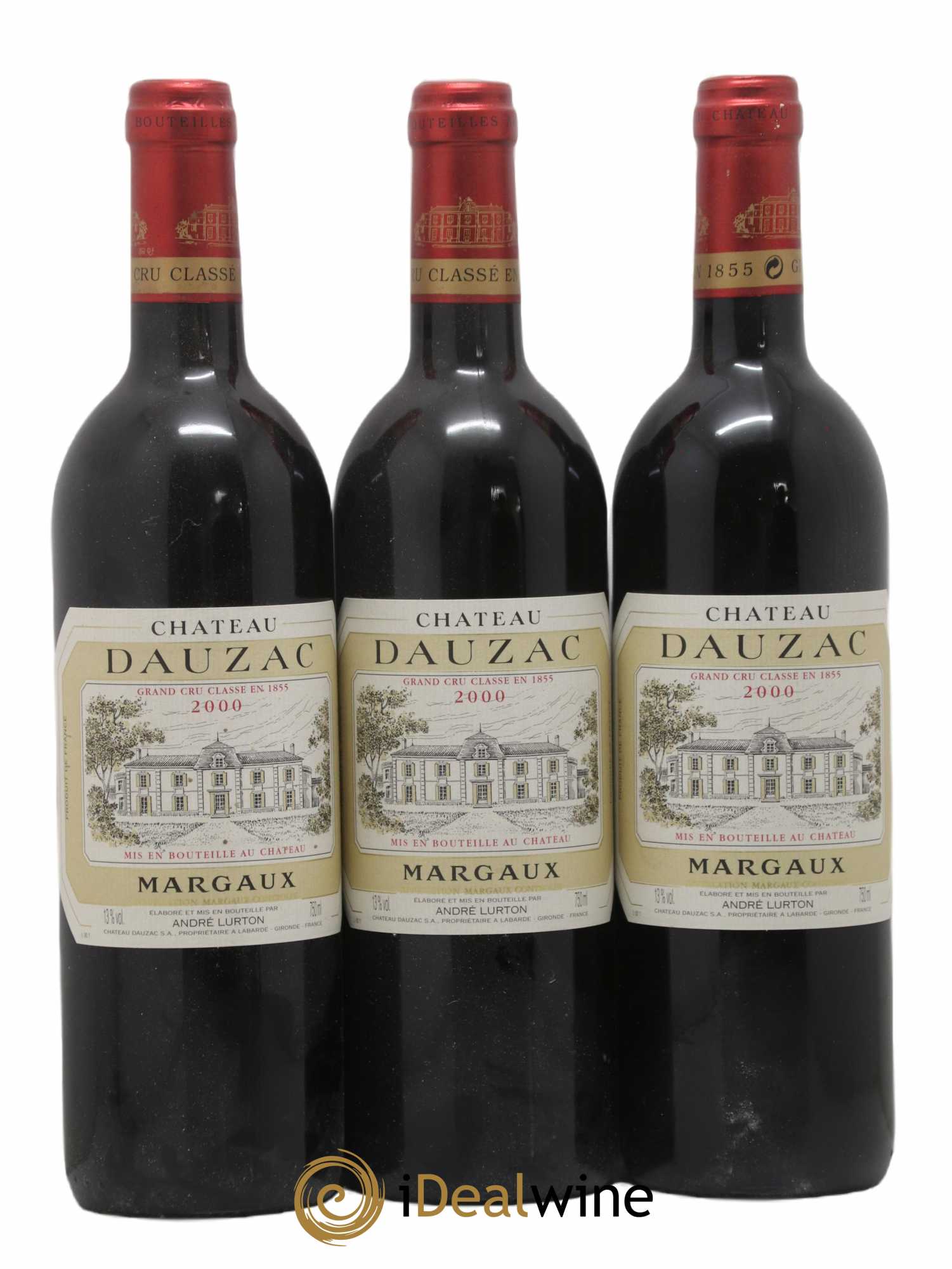 Château Dauzac 5ème Grand Cru Classé 2000 - Lot de 3 bouteilles - 0