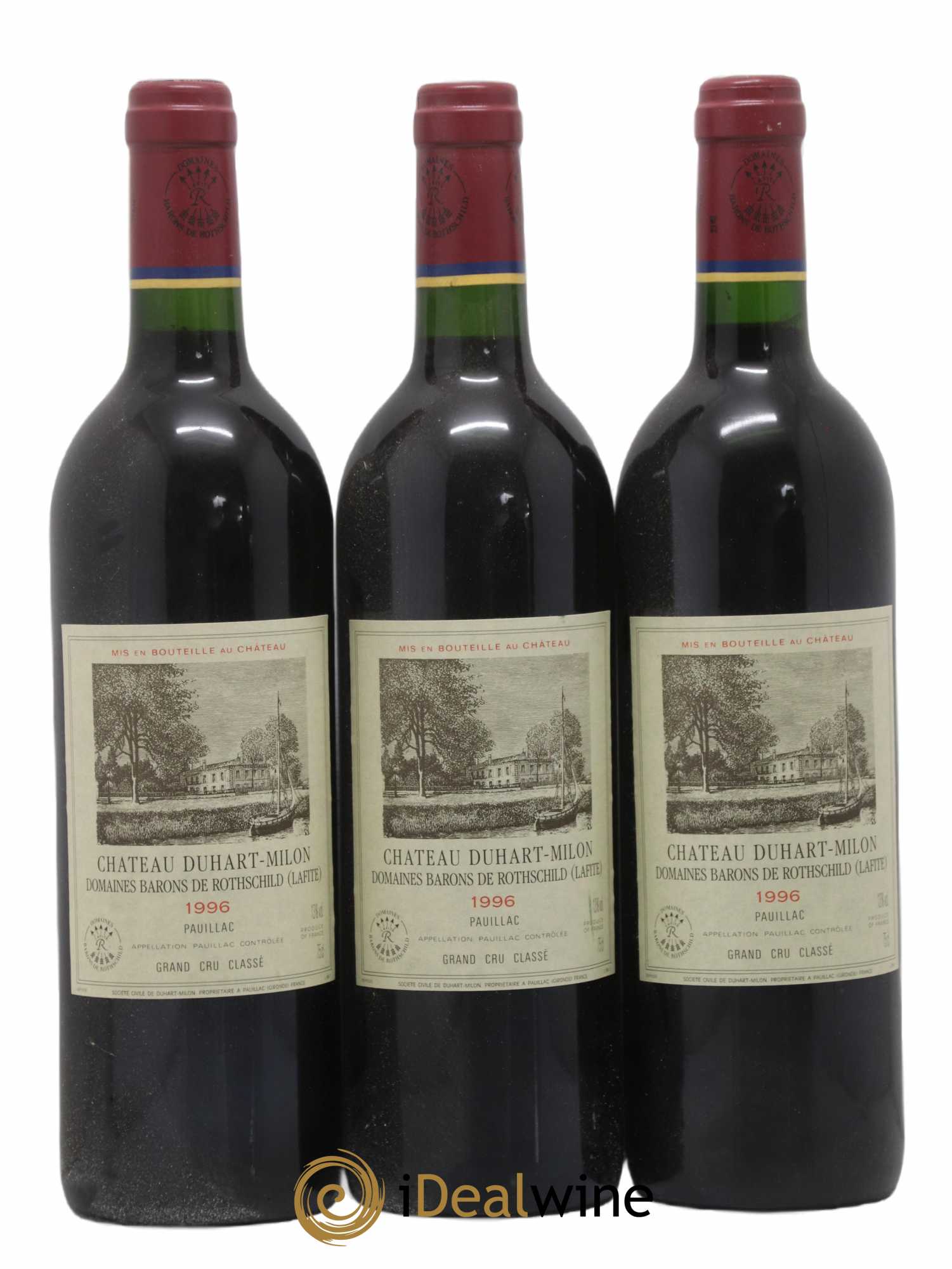 Château Duhart-Milon 4ème Grand Cru Classé 1996 - Lot de 3 bouteilles - 0