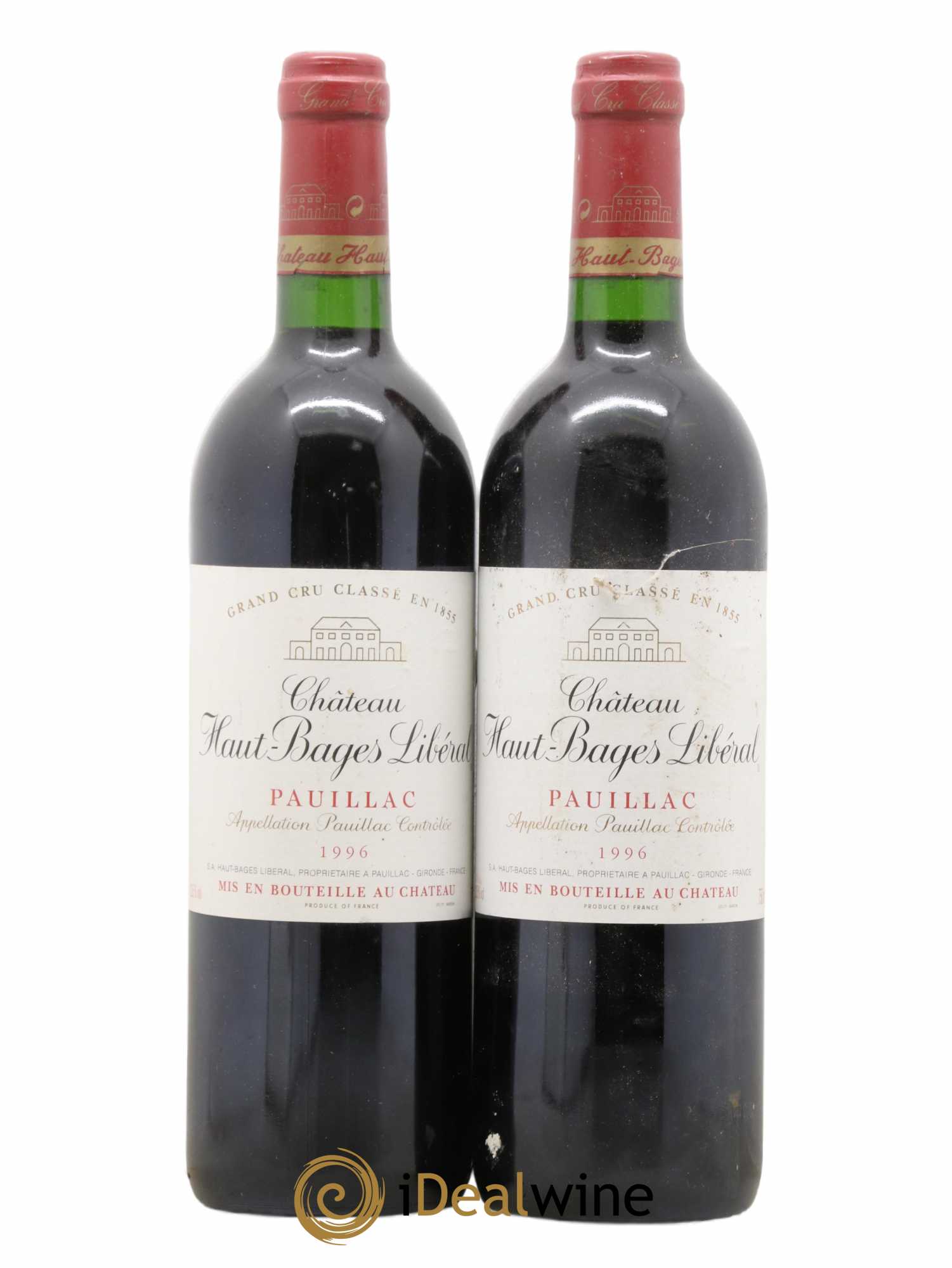 Château Haut Bages Libéral 5ème Grand Cru Classé 1996 - Lot de 2 bouteilles - 0