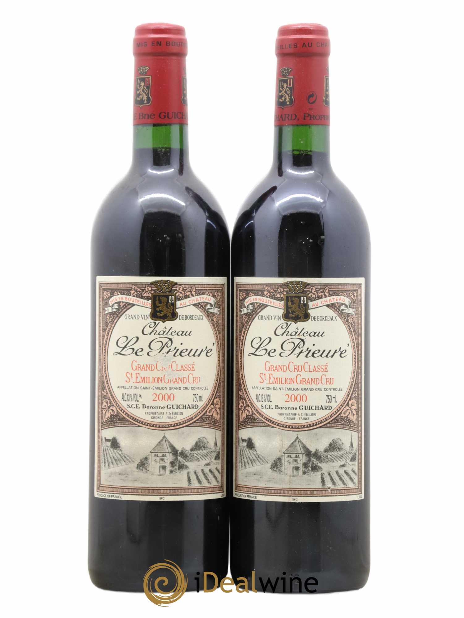 Château le Prieuré Grand Cru Classé 2000 - Lot de 2 bouteilles - 0