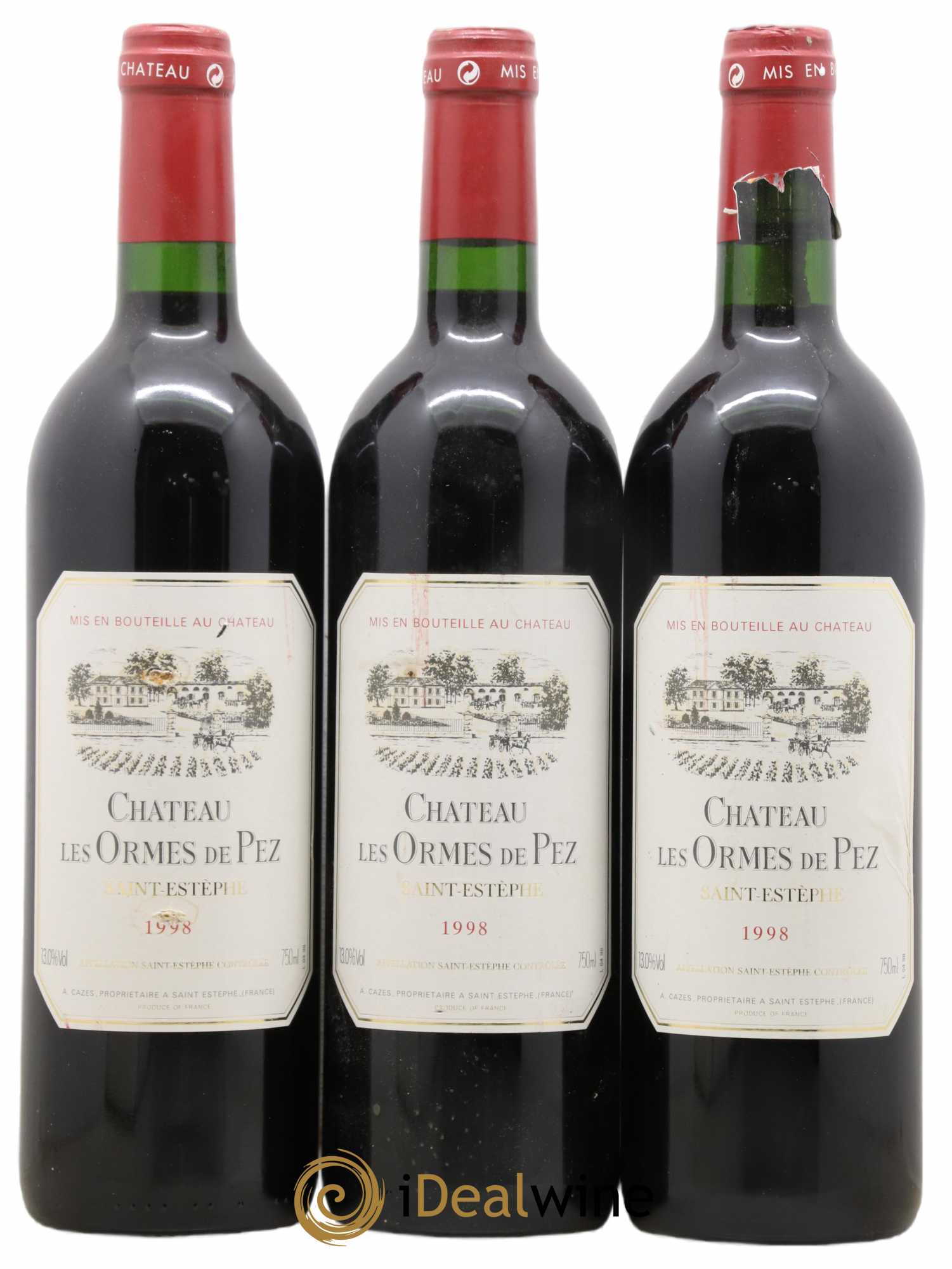 Château les Ormes de Pez 1998 - Lot de 3 bouteilles - 0