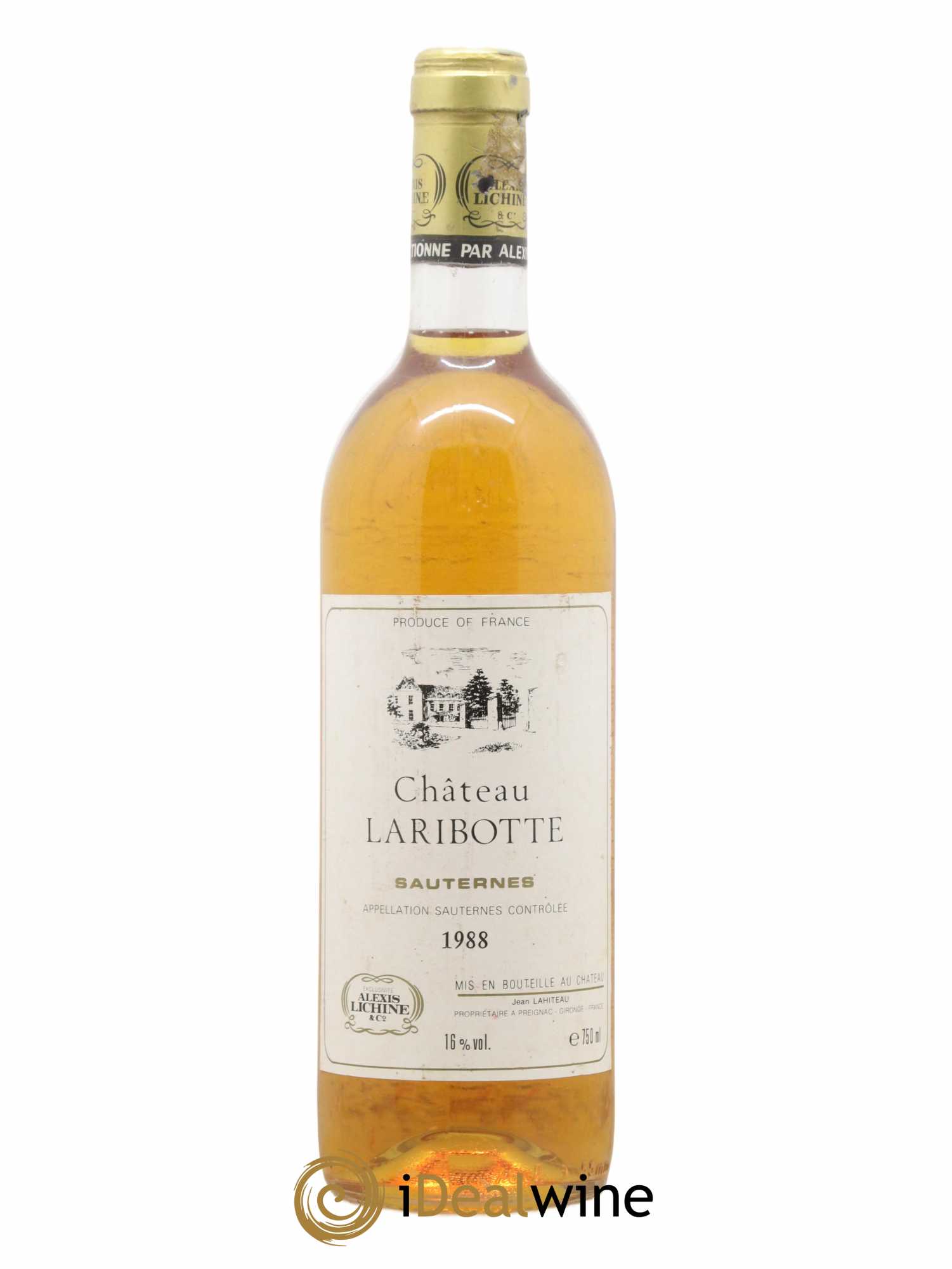 Sauternes Laribotte (sans prix de réserve) 1988 - Posten von 1 Flasche - 0