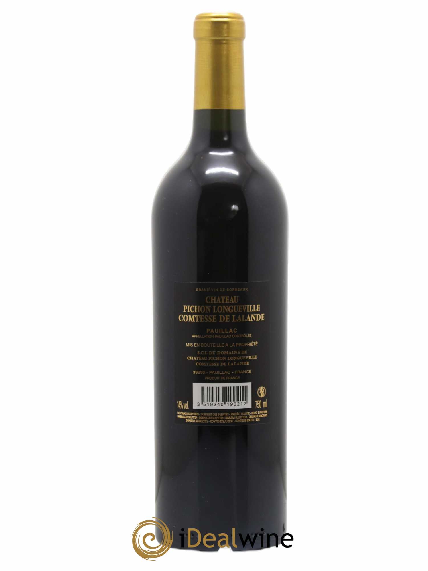 Château Pichon Longueville Comtesse de Lalande 2ème Grand Cru Classé 2019 - Lot de 1 bouteille - 1