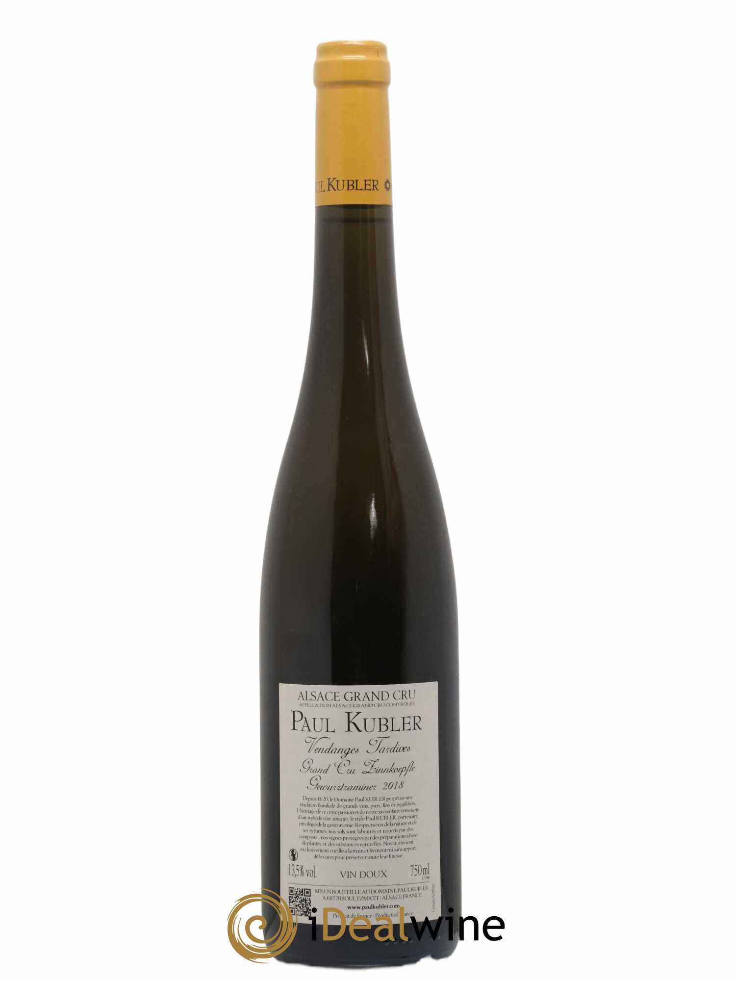 Gewurztraminer Vendanges Tardives Alsace Grand Cru Zinkoepflé Paul Kubler 2018 - Lotto di 1 bottiglia - 1