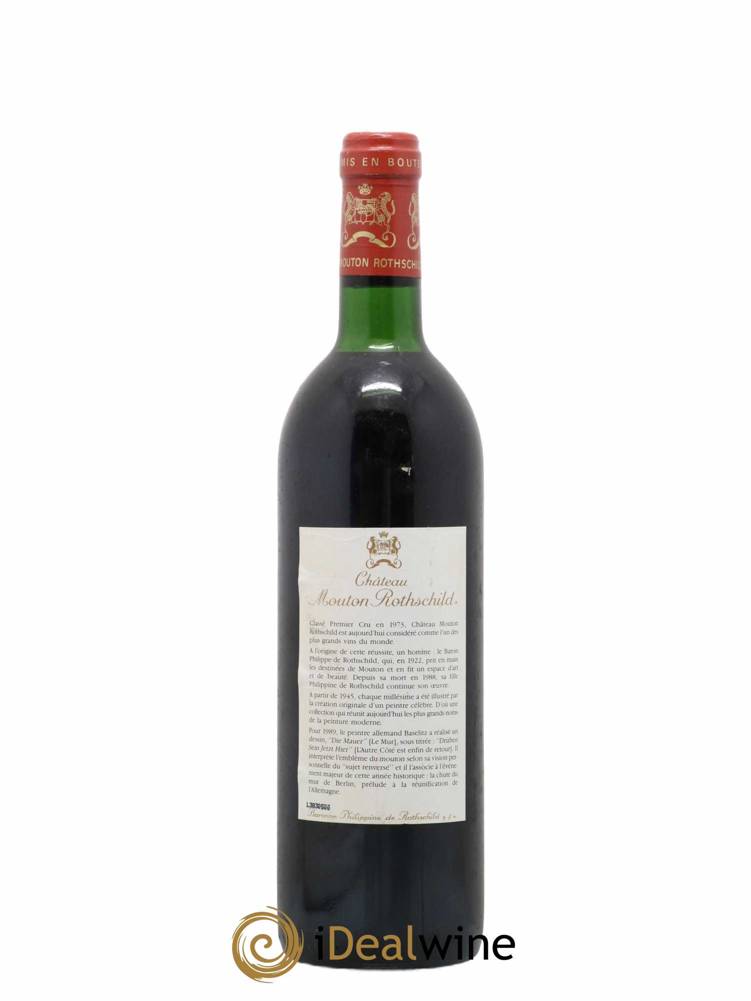 Château Mouton Rothschild 1er Grand Cru Classé 1989 - Lot of 1 bottle - 1