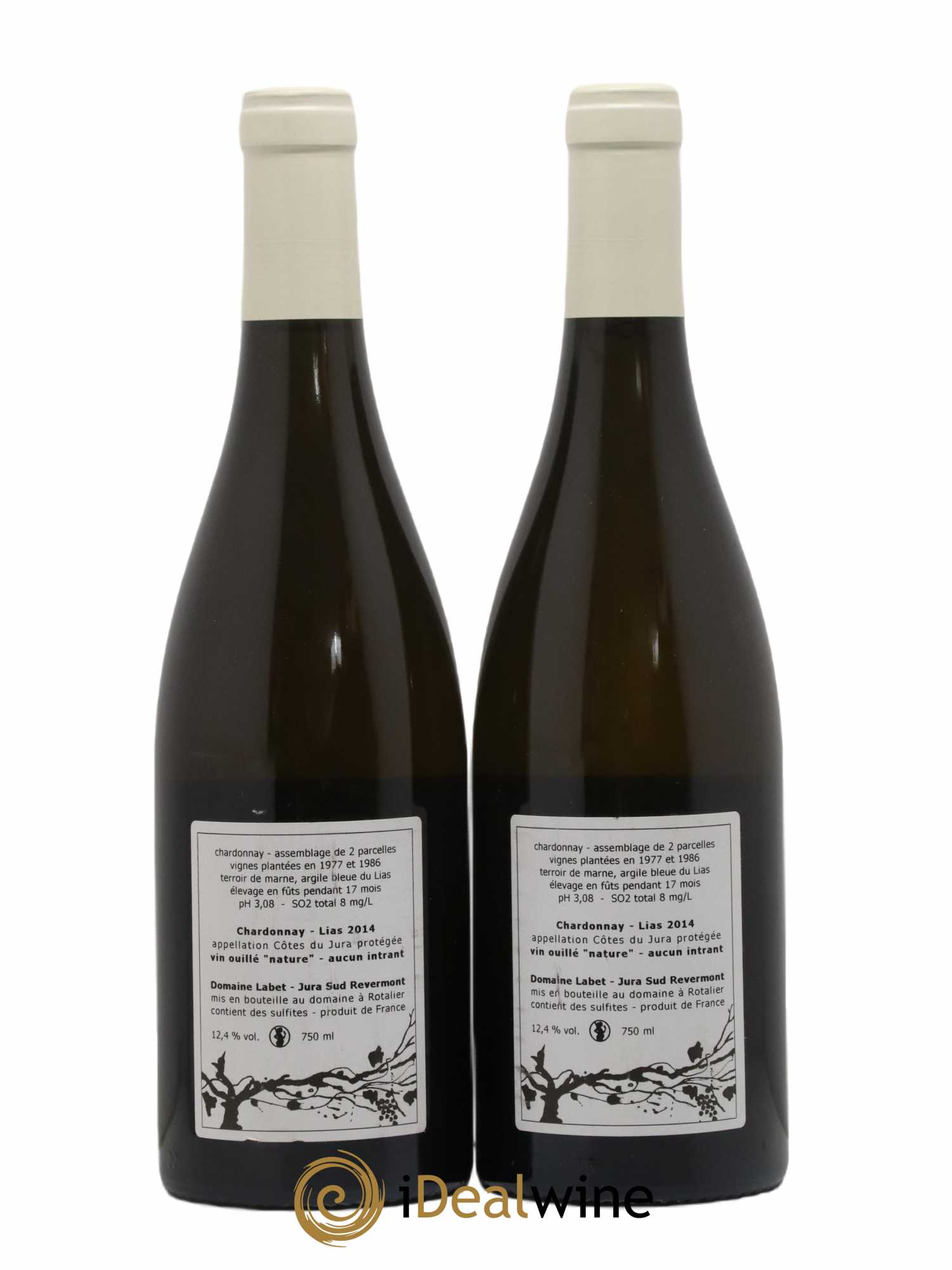 Côtes du Jura Chardonnay Lias Romain - Julien  - Charline Labet 2014 - Lot de 2 bouteilles - 1