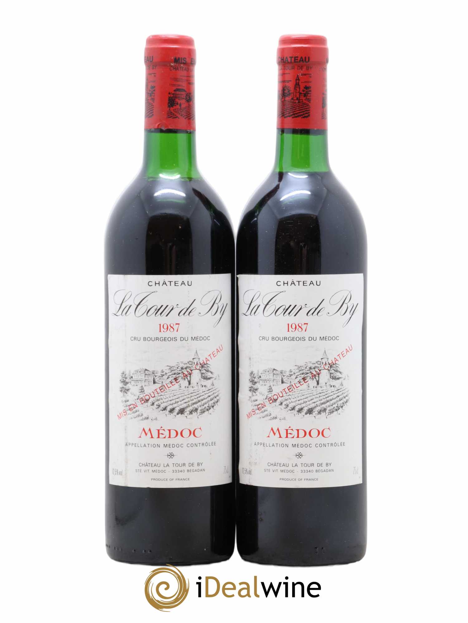 Château La Tour de By Cru Bourgeois 1987 - Lot de 2 bouteilles - 0