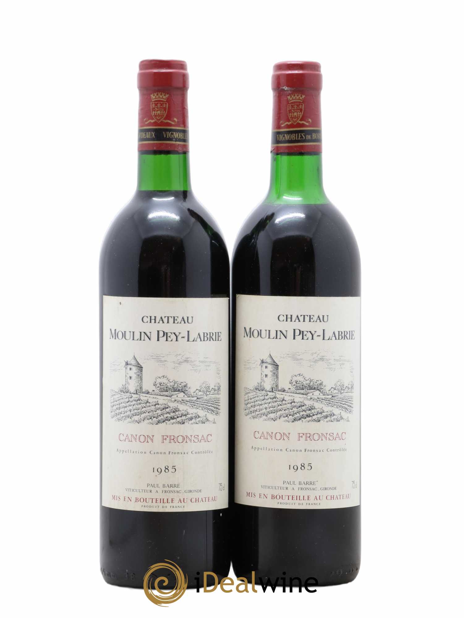 Château Moulin Pey-Labrie 1985 - Lot de 2 bouteilles - 0