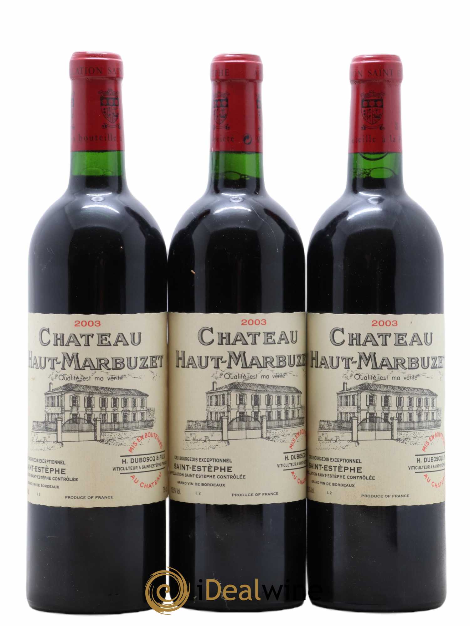 Château Haut Marbuzet 2003 - Lot of 6 bottles - 1