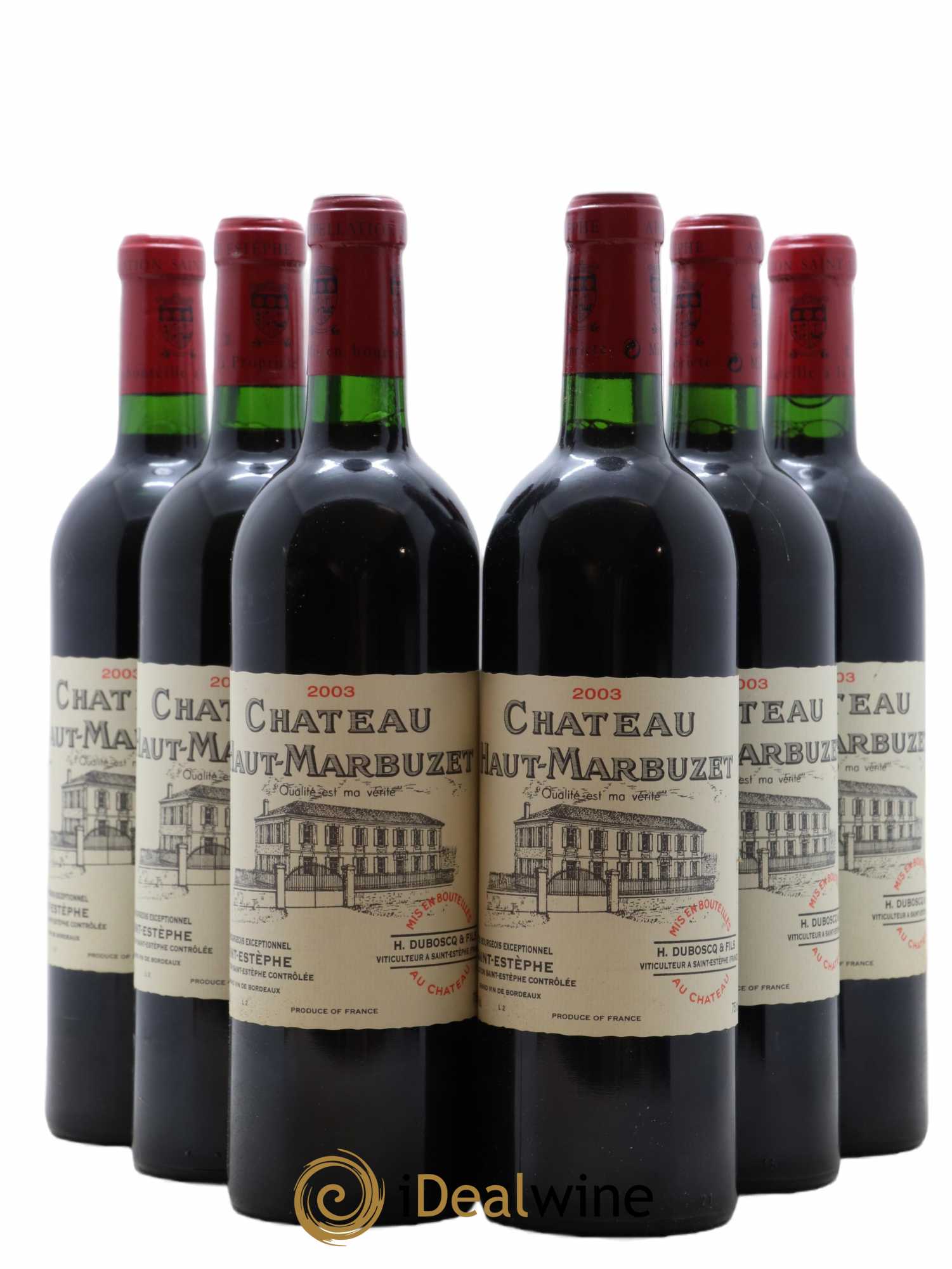 Château Haut Marbuzet 2003 - Lot of 6 bottles - 0