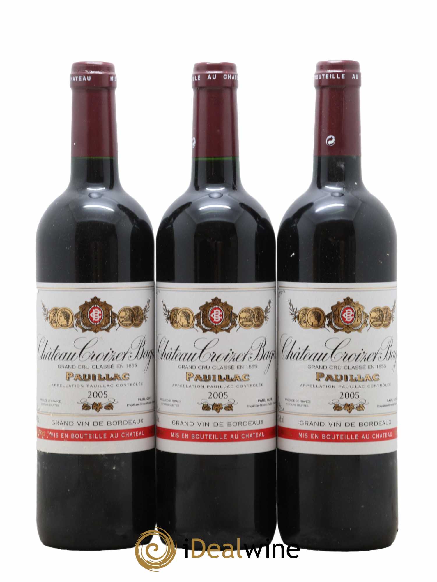 Château Croizet Bages 5ème Grand Cru Classé 2005 - Lot de 12 bouteilles - 1