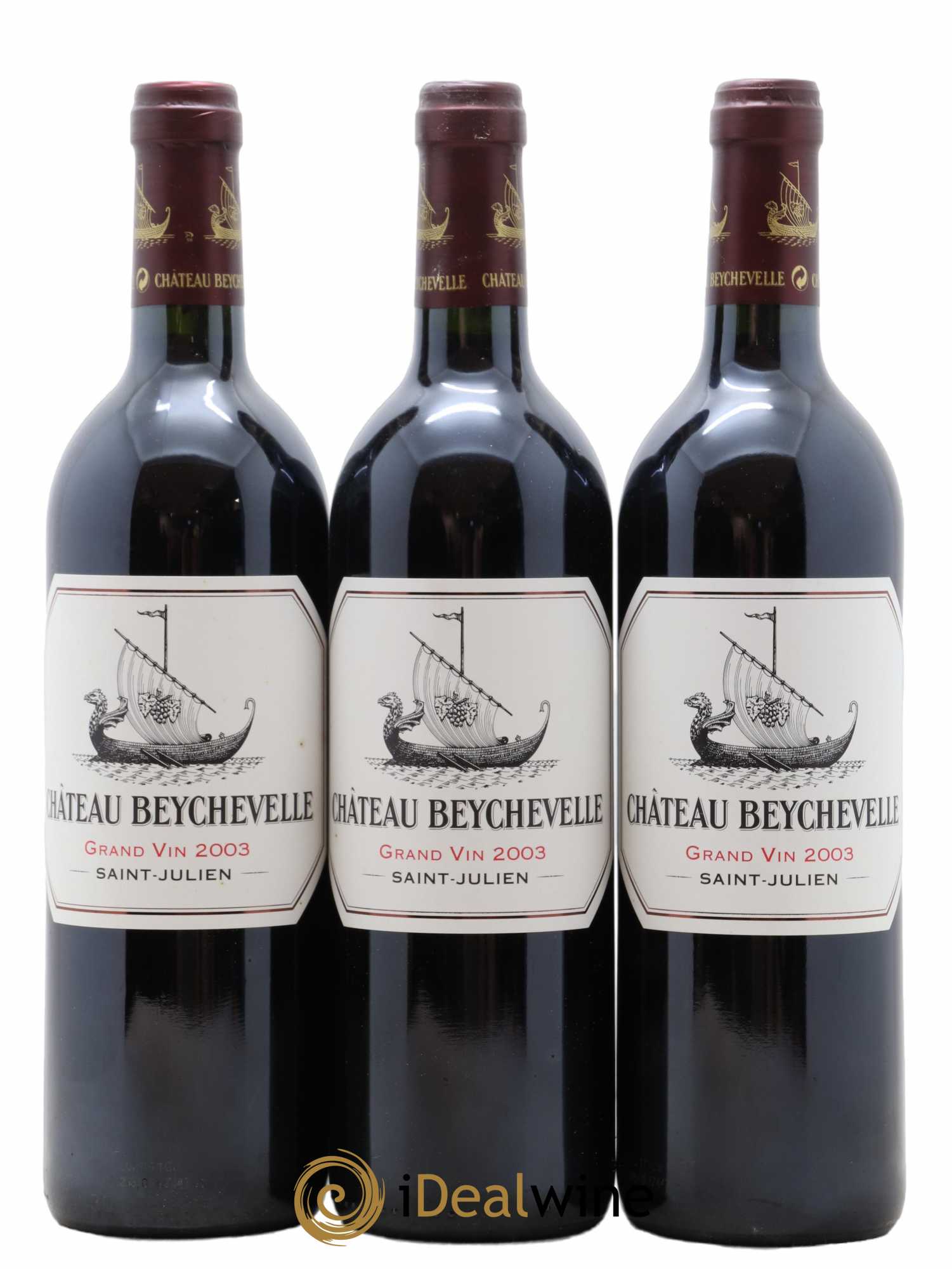 Château Beychevelle 4ème Grand Cru Classé 2003 - Lot de 3 bouteilles - 0