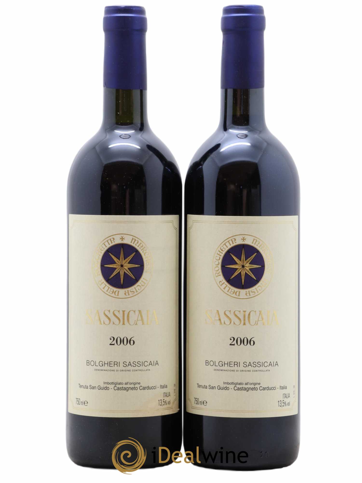 Bolgheri DOC Sassicaia Tenuta San Guido 2006 - Lot de 2 bouteilles - 0