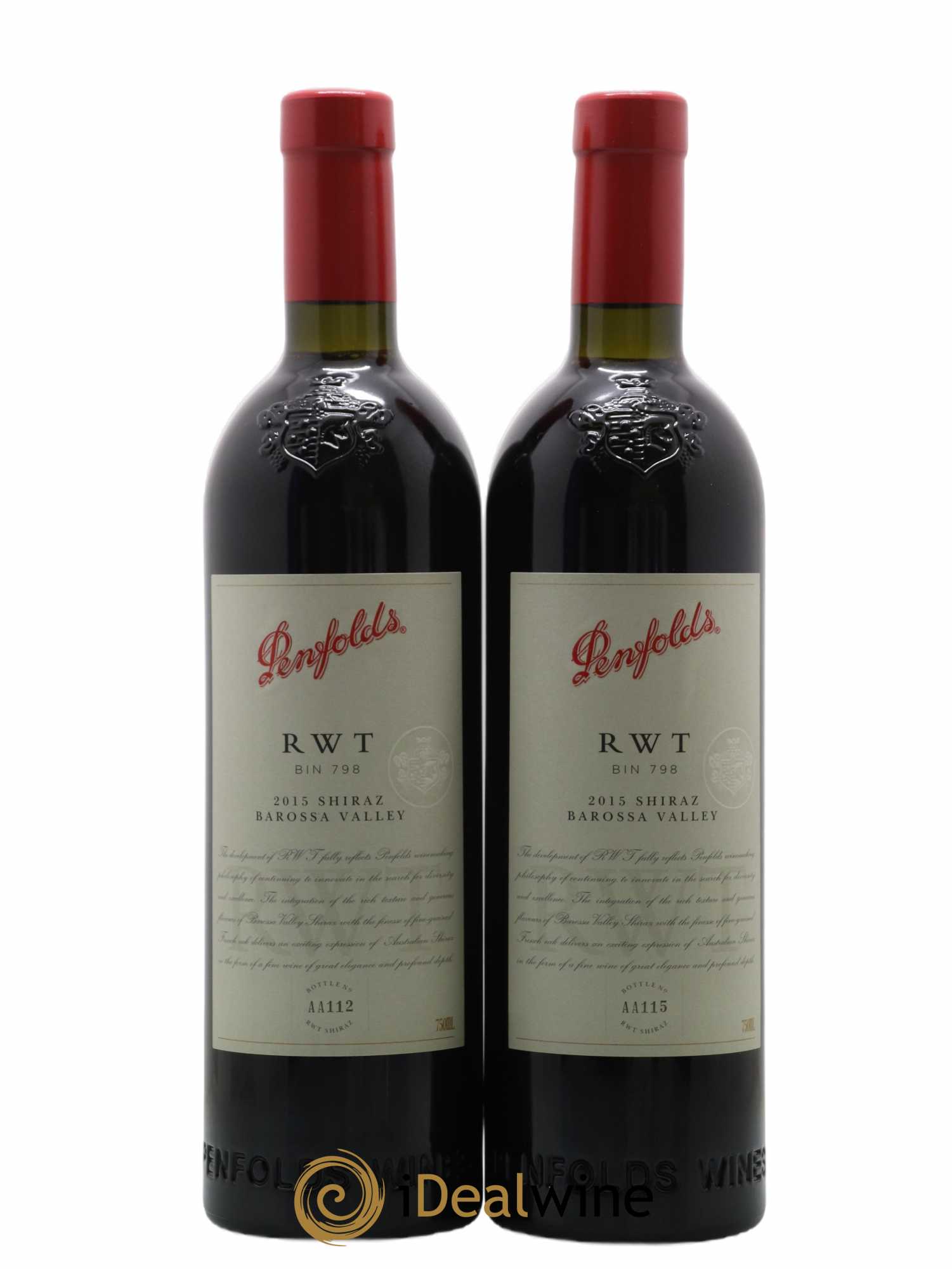 Barossa Valley Penfolds Wines RWT Shiraz 2015 - Posten von 2 Flaschen - 0