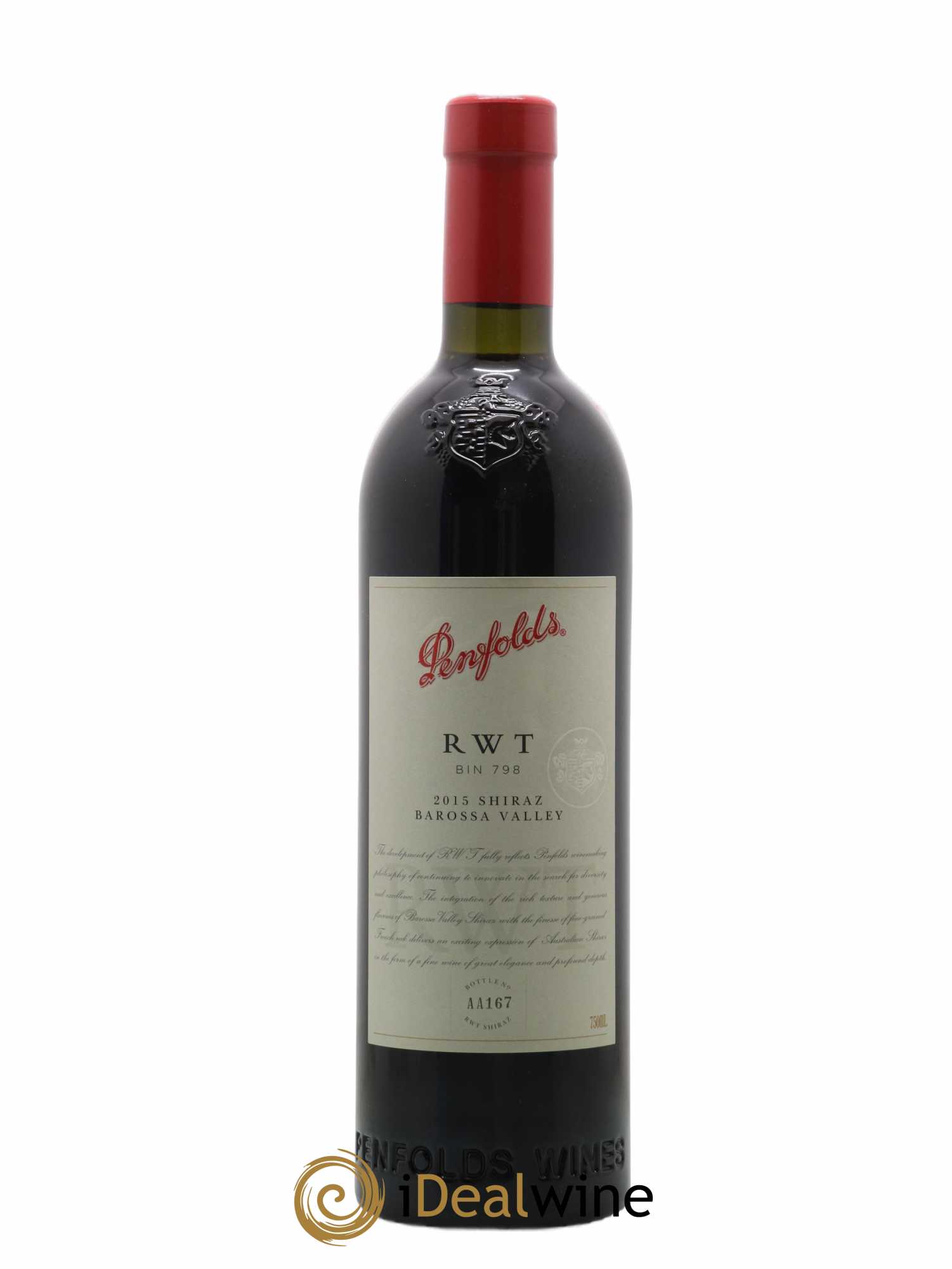 Barossa Valley Penfolds Wines RWT Shiraz 2015 - Lot de 1 bouteille - 0