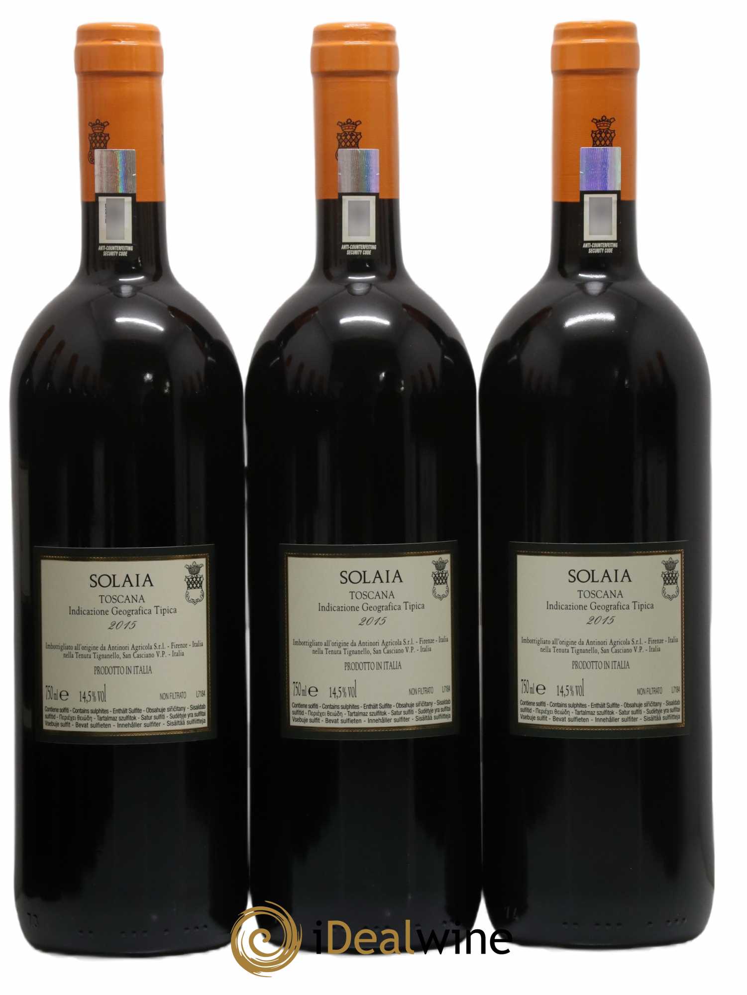 Toscana IGT Solaia Tenuta Tignanello - Marchesi Antinori 2015 - Lot de 6 bouteilles - 4