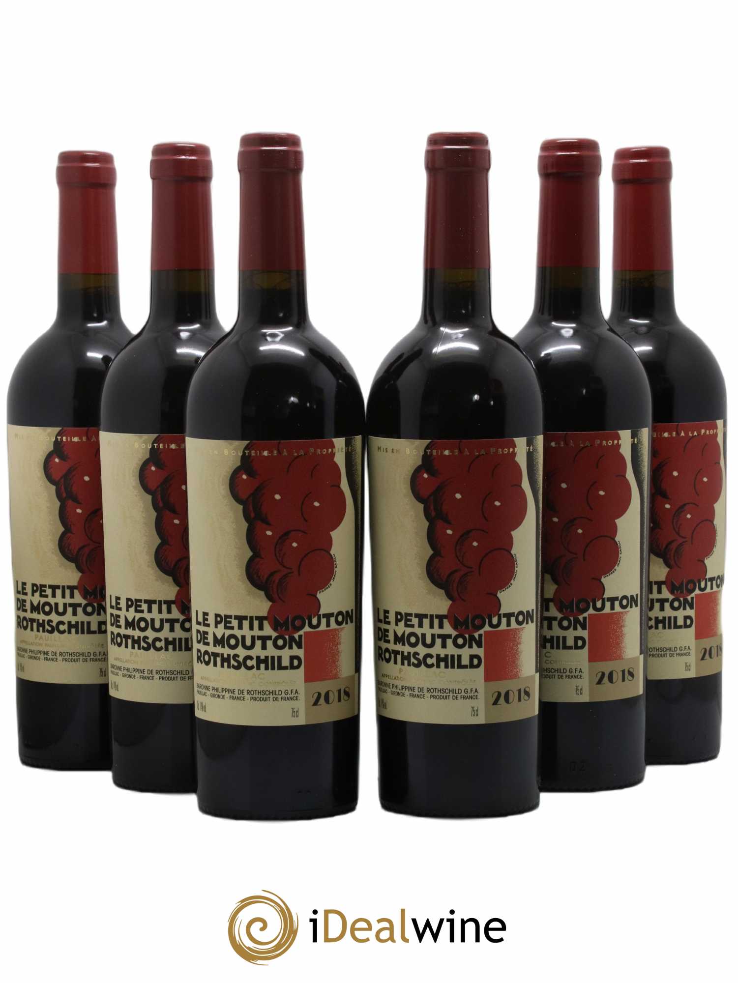 Petit Mouton Second Vin 2018 - Lot of 6 bottles - 0