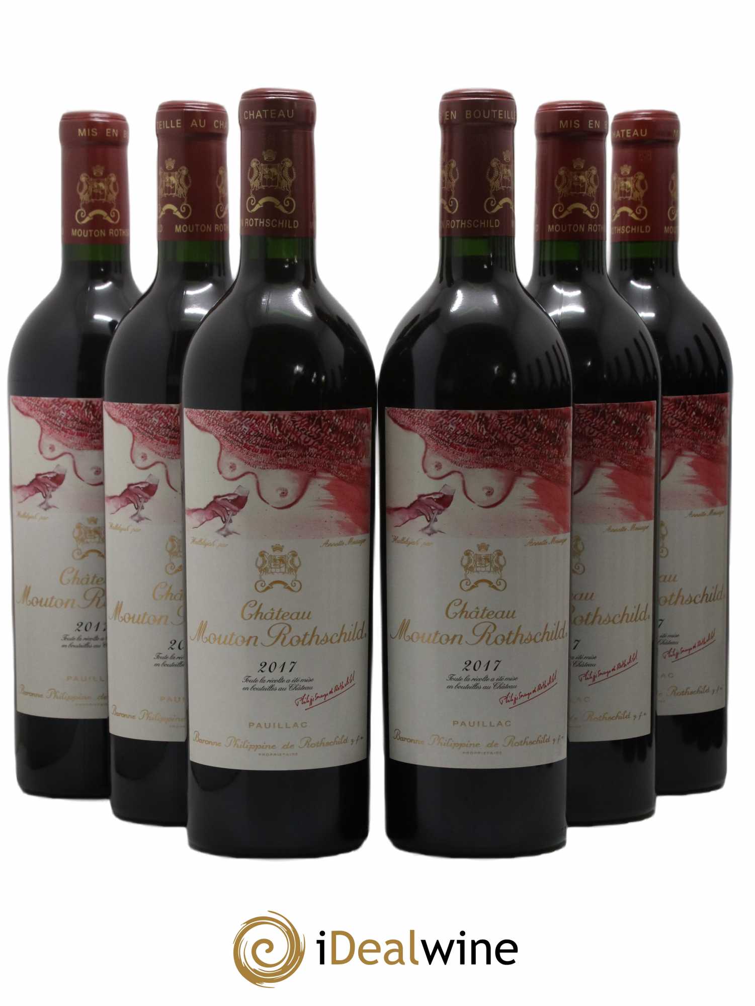 Château Mouton Rothschild 1er Grand Cru Classé 2017 - Lot de 6 bouteilles - 0