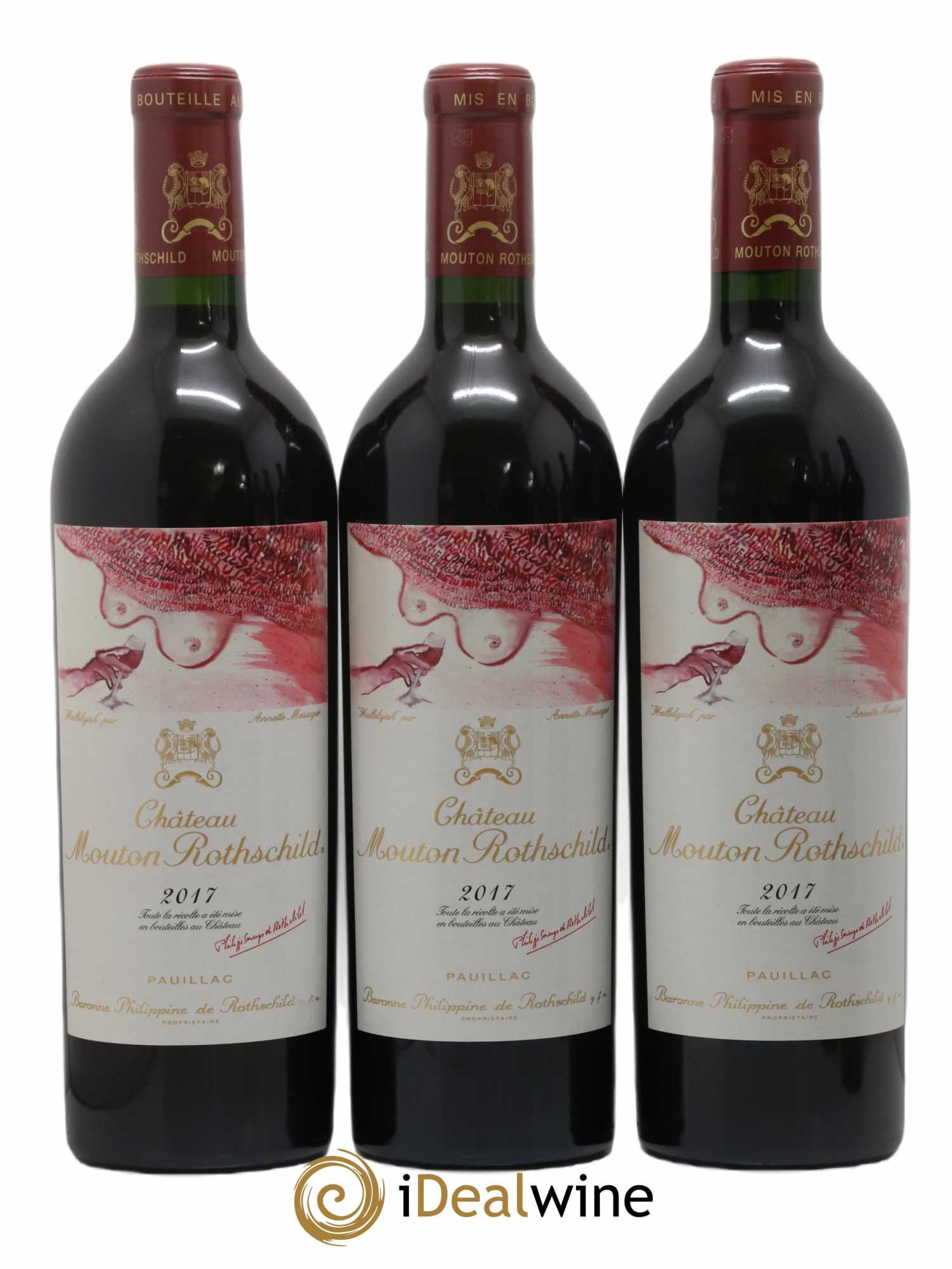 Château Mouton Rothschild 1er Grand Cru Classé 2017 - Lot de 6 bouteilles - 1