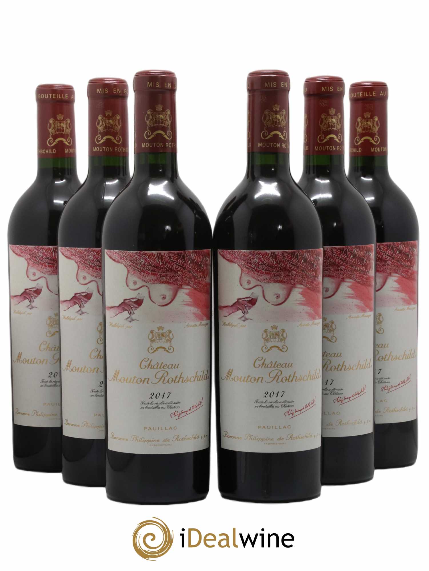 Château Mouton Rothschild 1er Grand Cru Classé 2017 - Lot de 6 bouteilles - 0